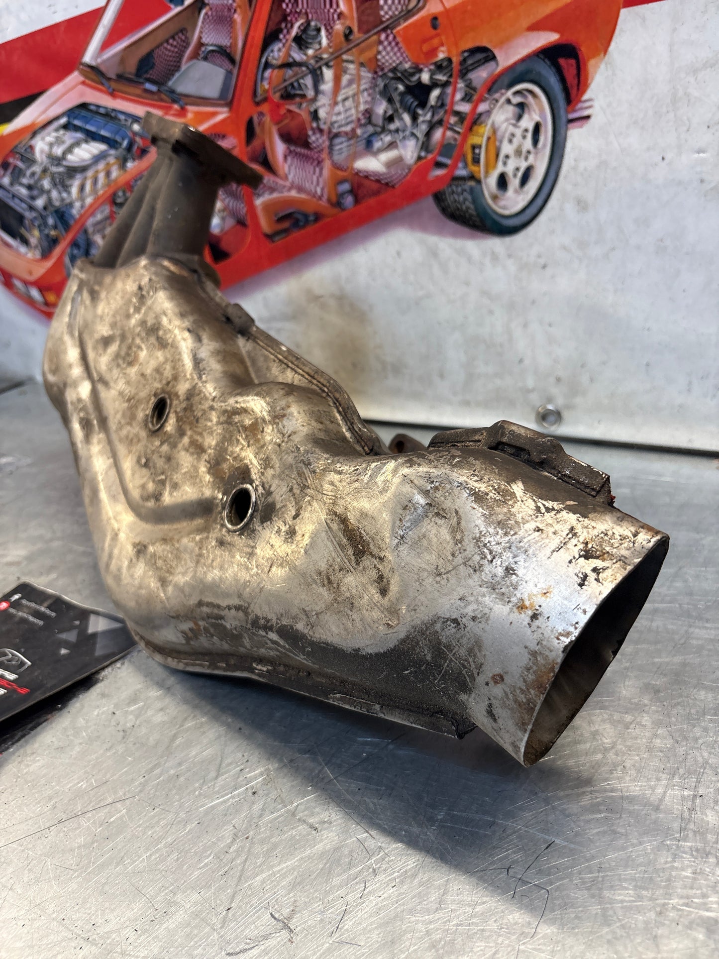 Porsche 911 964 right heat exchanger, used 96421104004