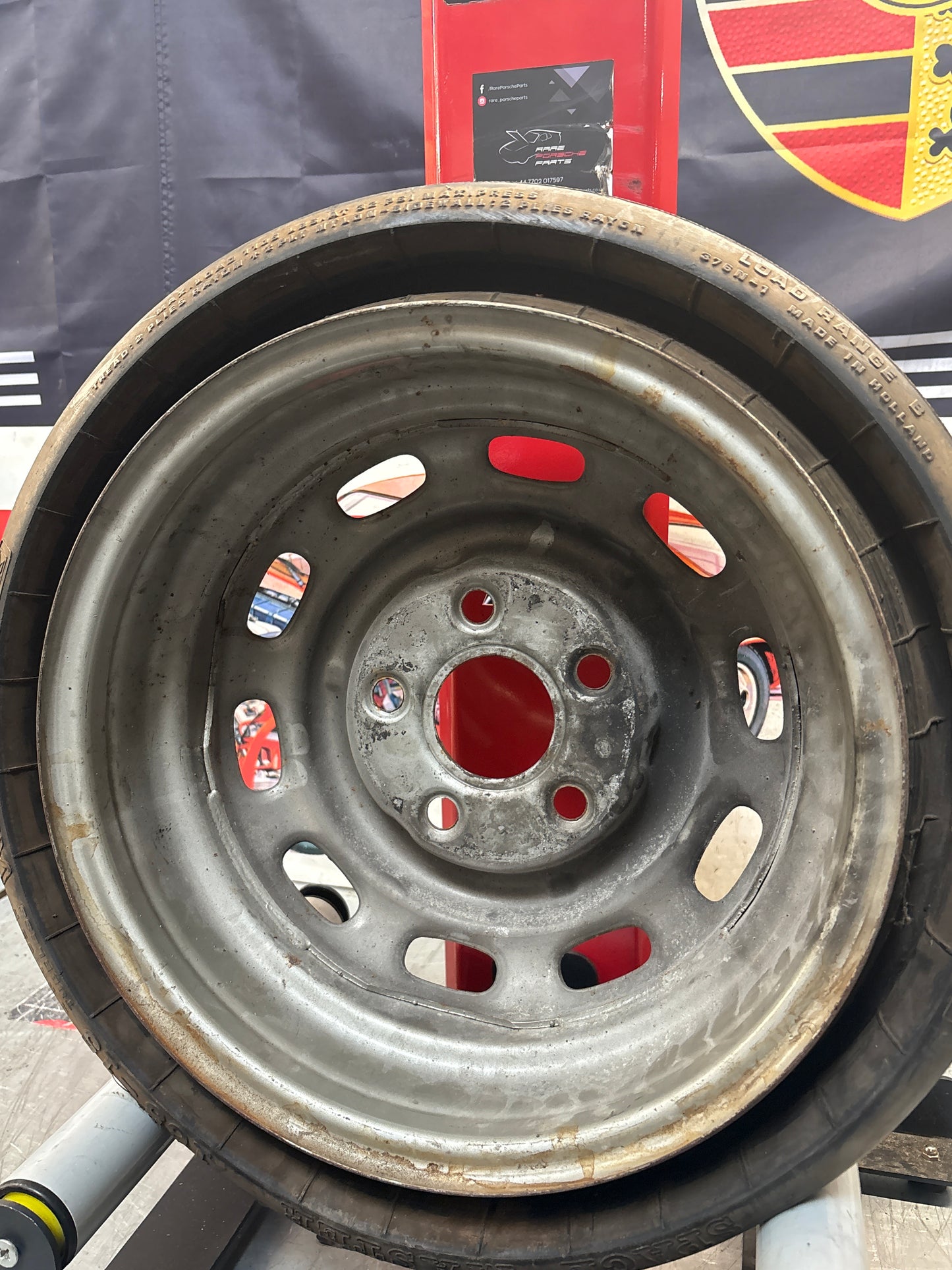 Porsche 911 944 924s spare wheel in steel with tyre, used