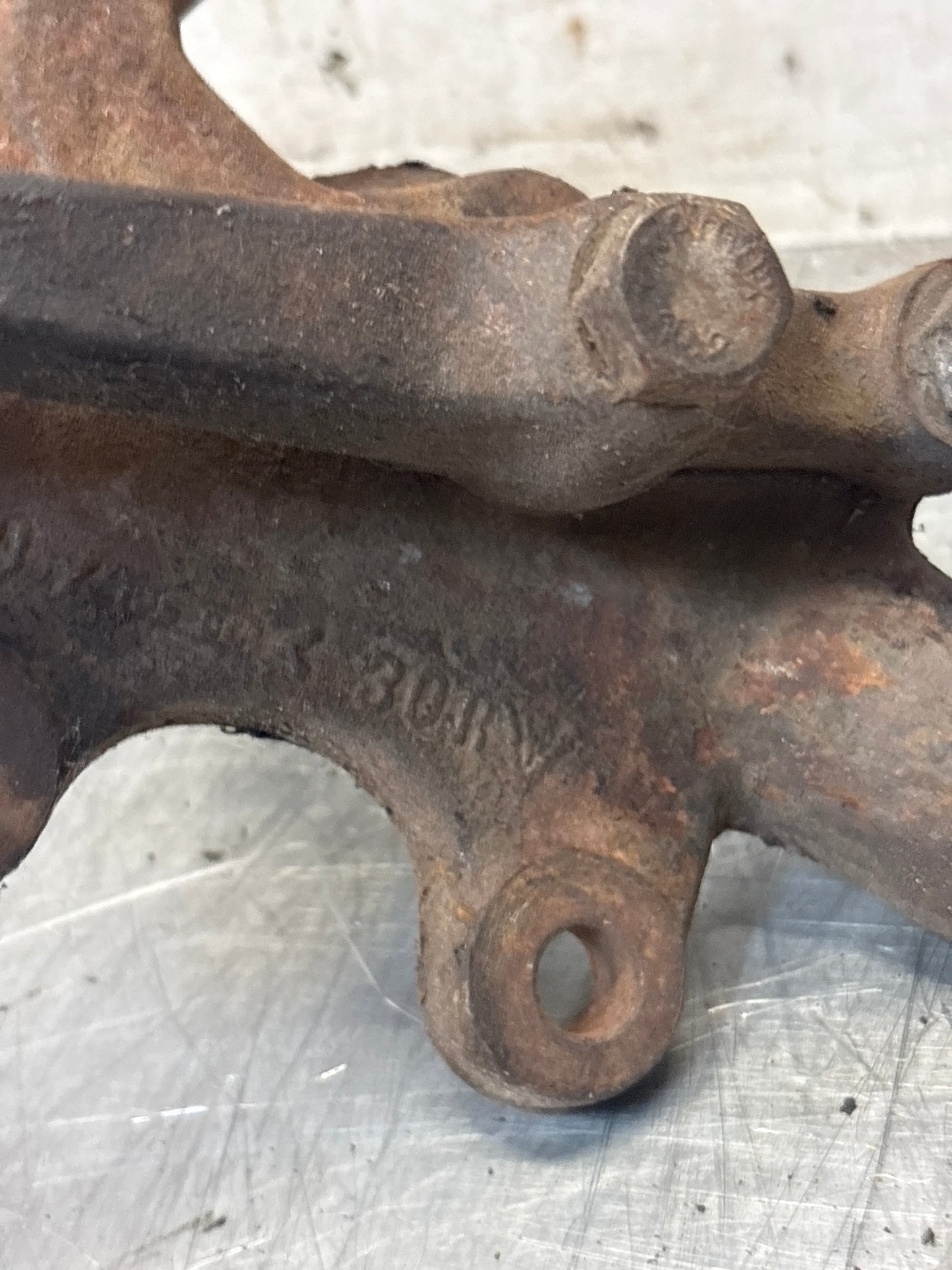 Porsche 928 right steering spindle knuckle, used 92834105803