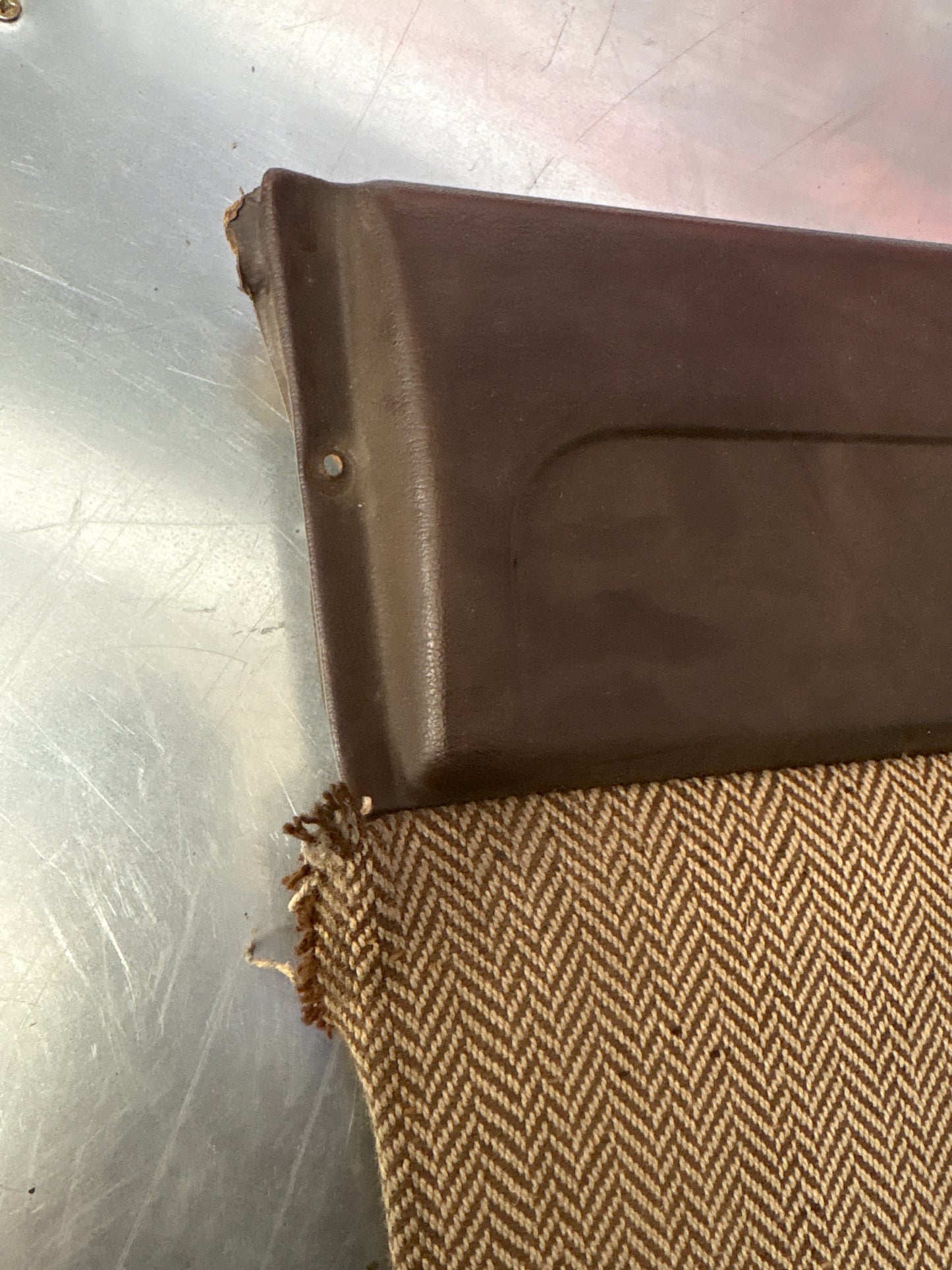 Porsche 924 944 manual door card, left, brown 477867011 spares or repair, please study the photos