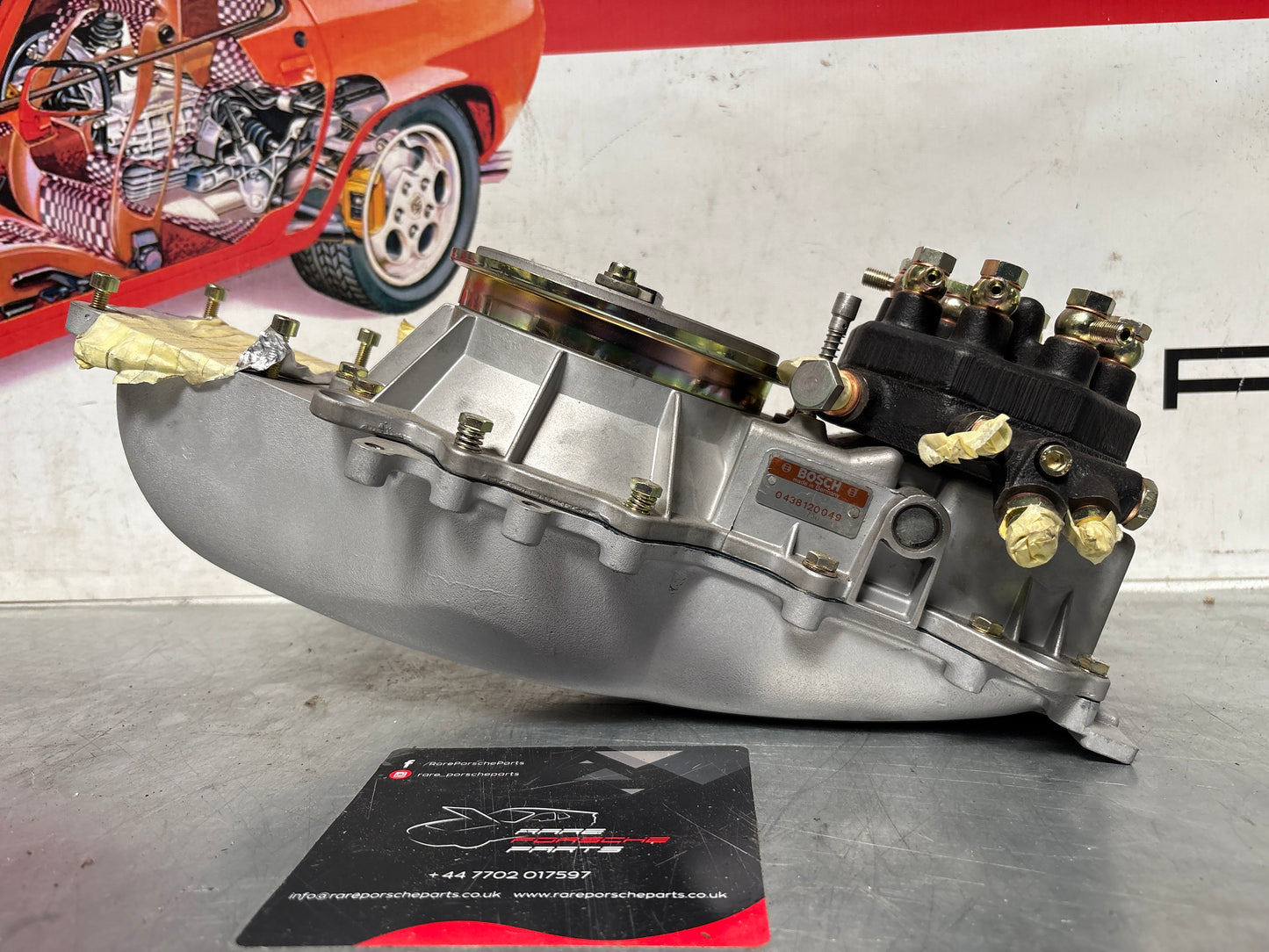 Porsche 928 fuel metering head with air flow meter, 0438100027 / 0438120049 / 92811019303 refurbished