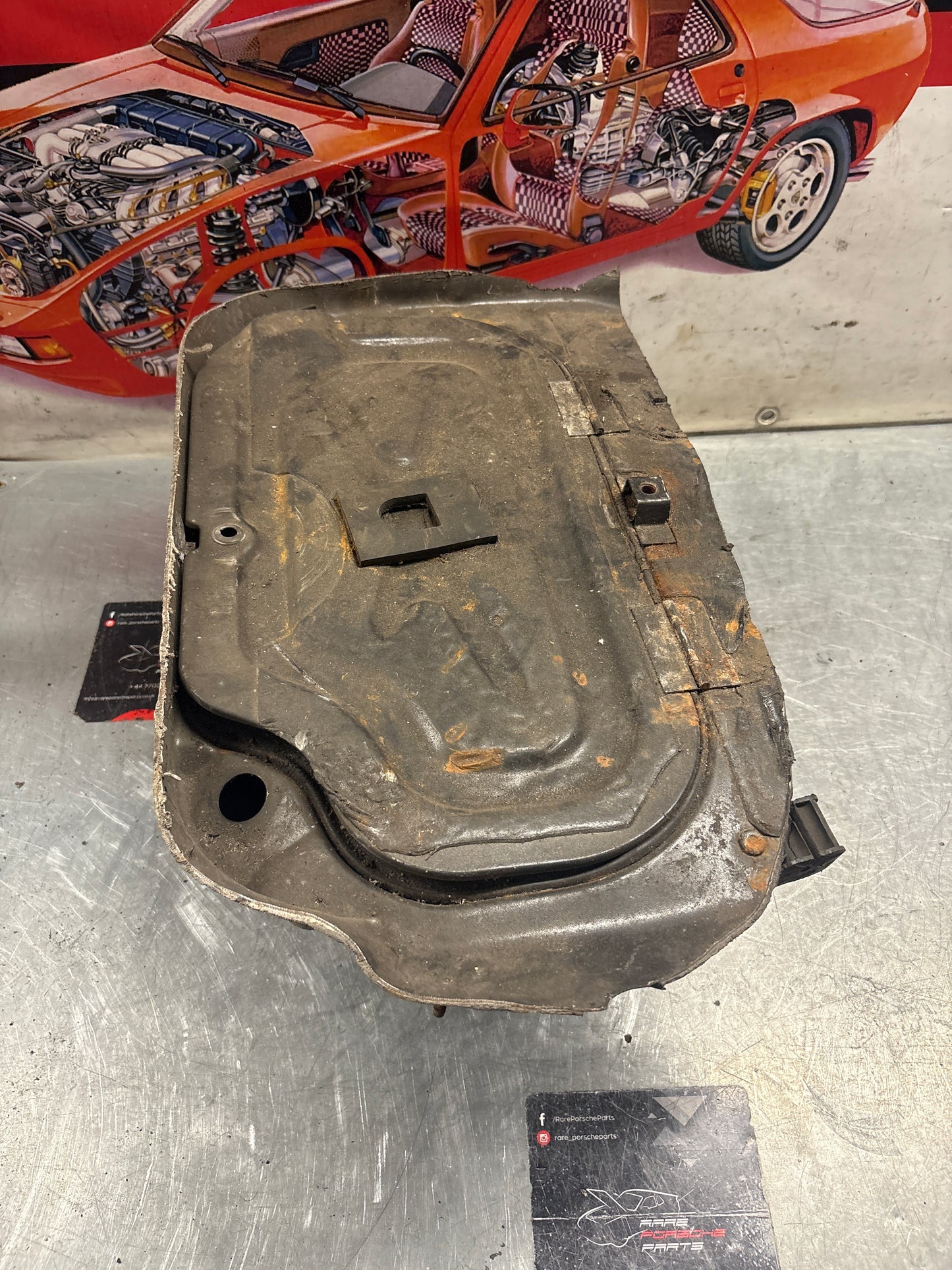 Porsche 928 Battery tray cut, 92850180502 used