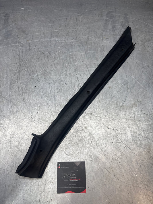 Porsche 944 oval dash black A pillar cover left side, used 94455505300