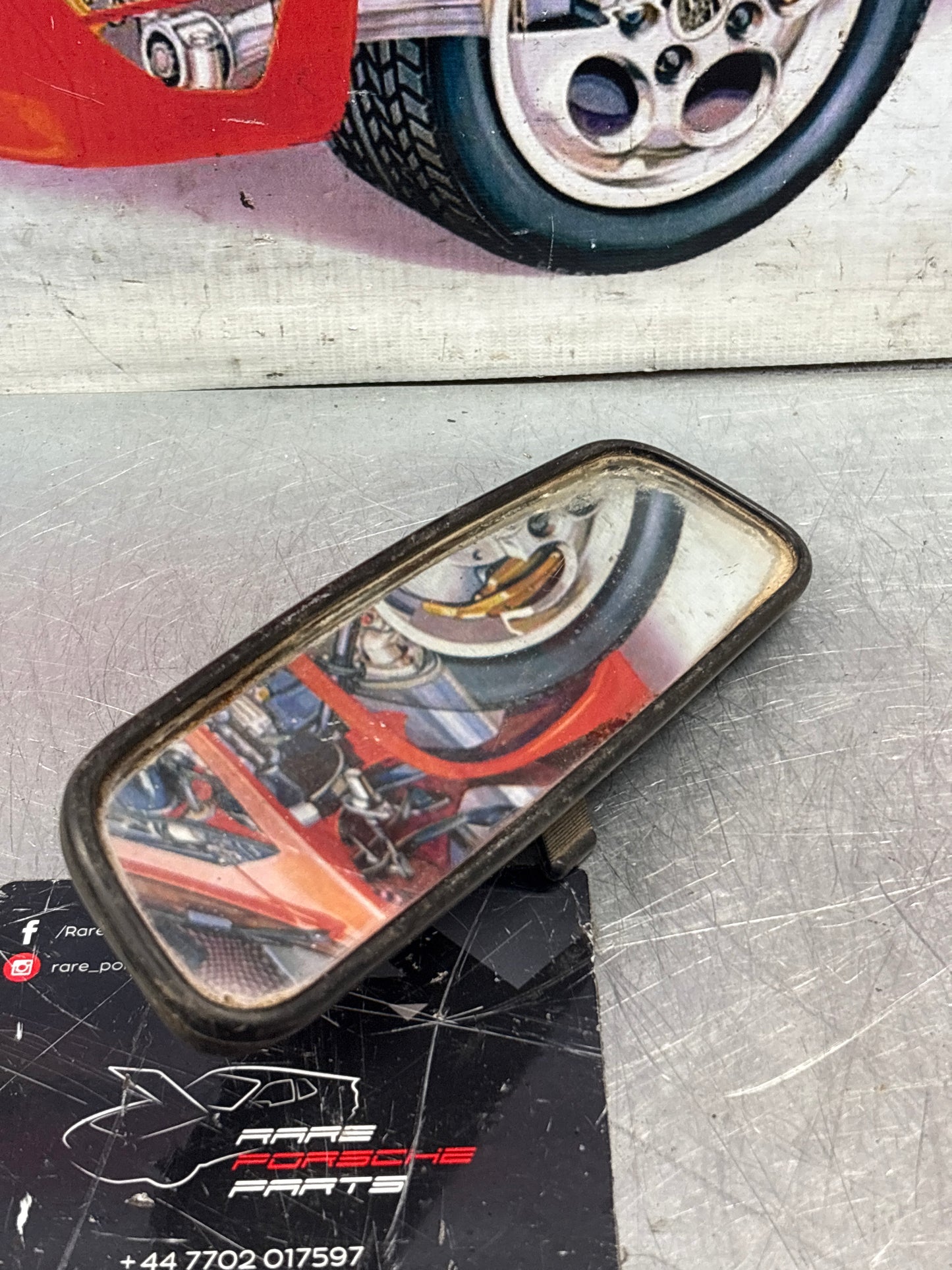Porsche 924 944 rear view mirror used, for spares or repair 477857511