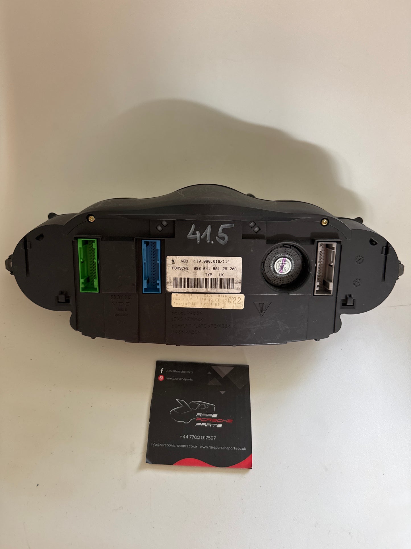 Porsche Boxter 986 Instrument Cluster, unknown mileage 9966419817870C used