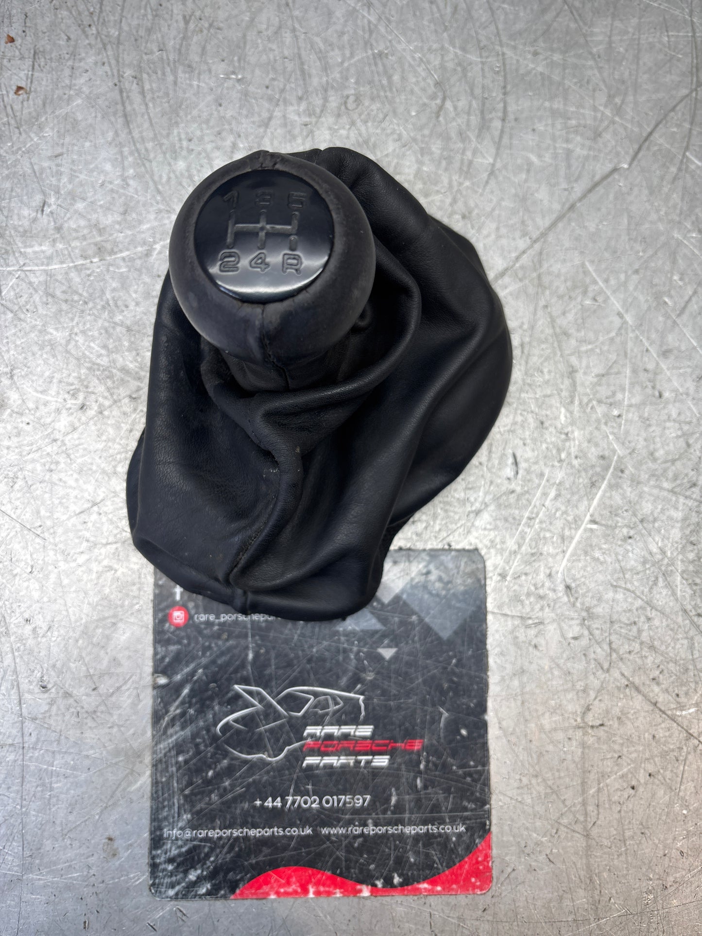 Porsche 924/944 used gear knob and boot, black 94442407500