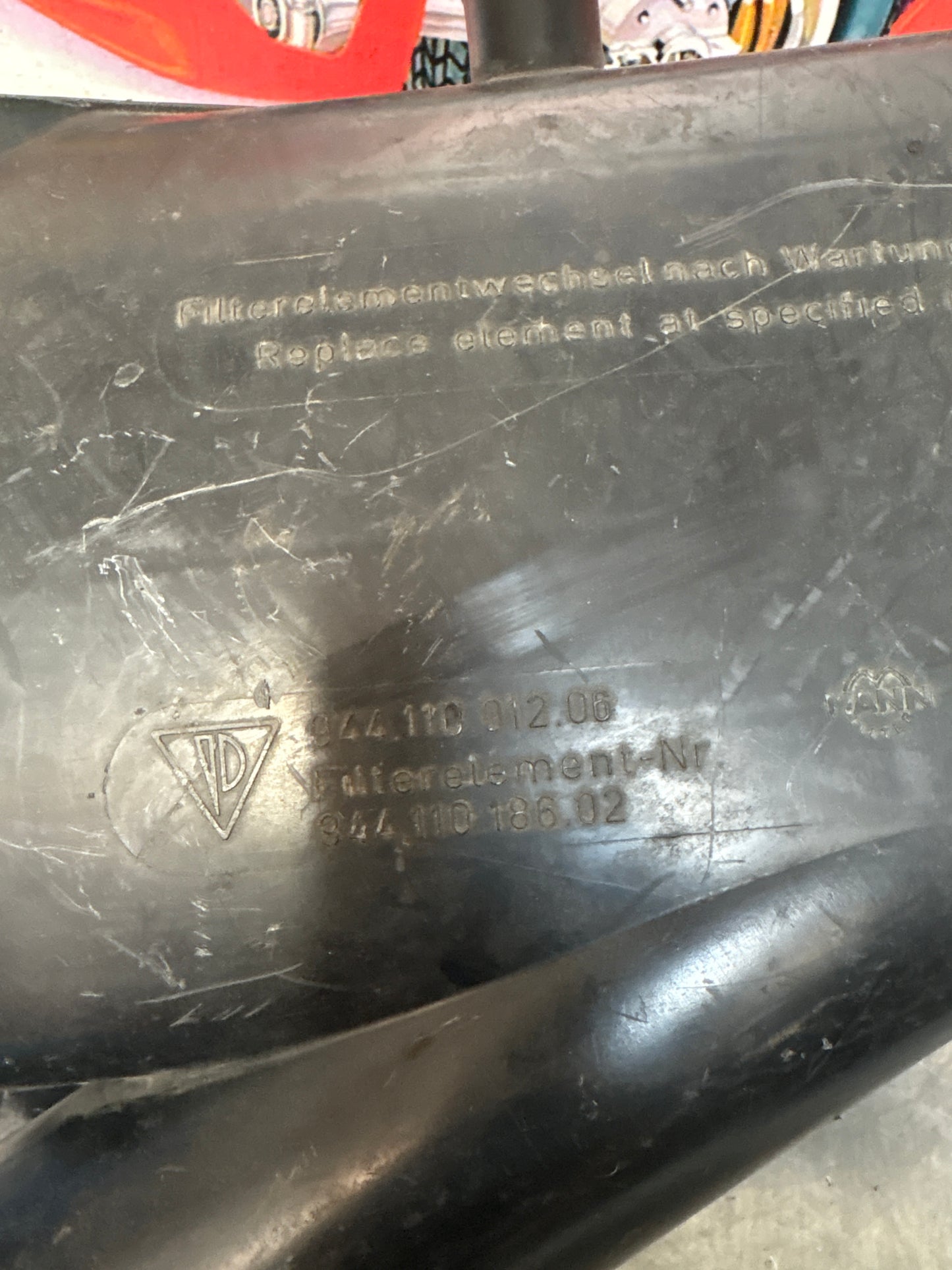 Porsche 924S 944 air filter box section. 94411001206 / 94411018602