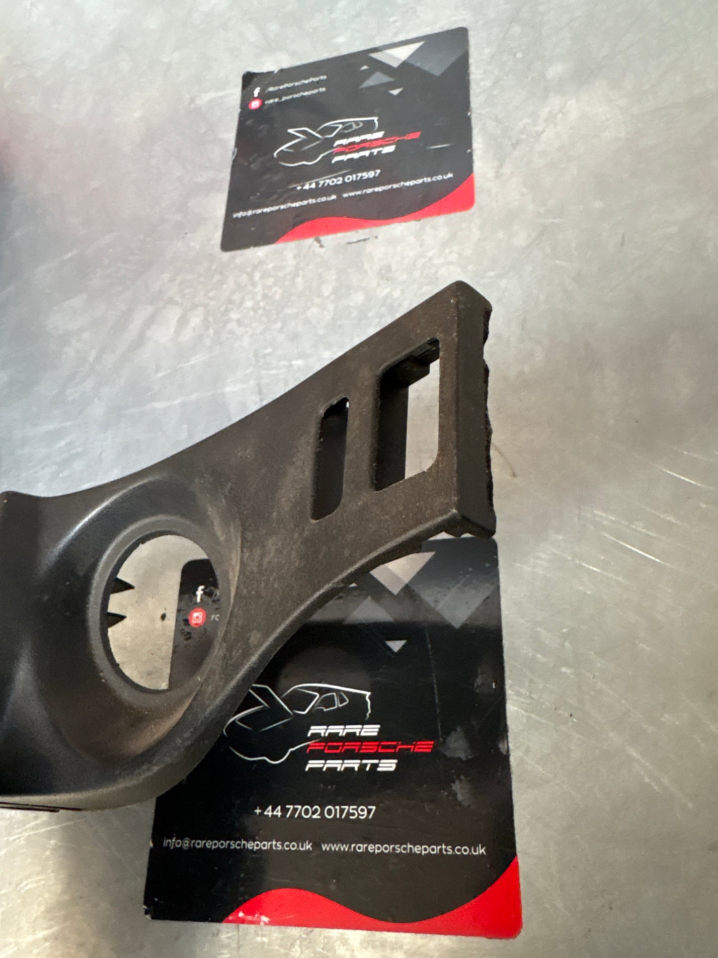 Porsche 944 LHD key ignition surround dash trim, black, used 94455243100