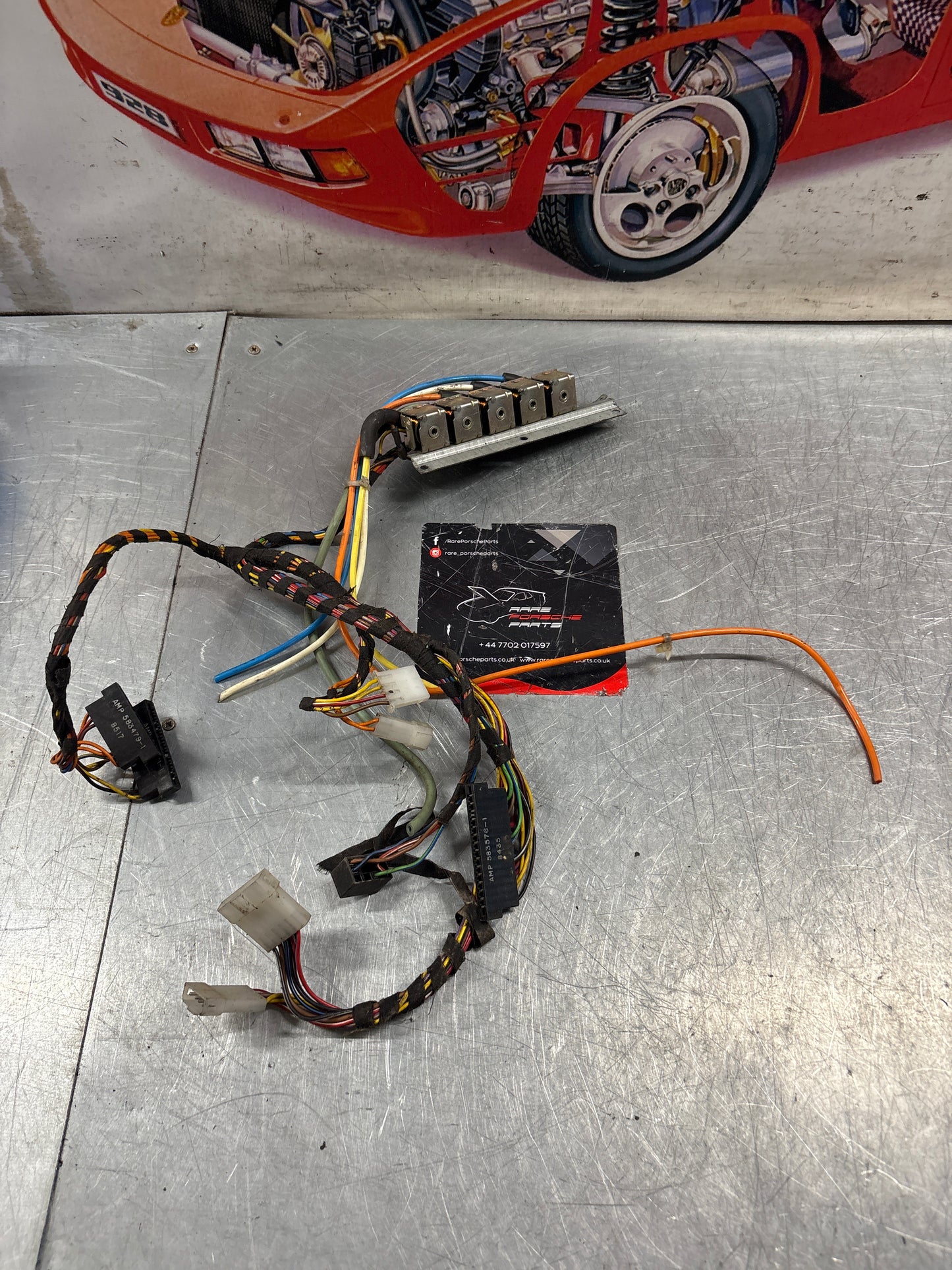 Porsche 928 A/C heater control unit wiring, used 92861292104