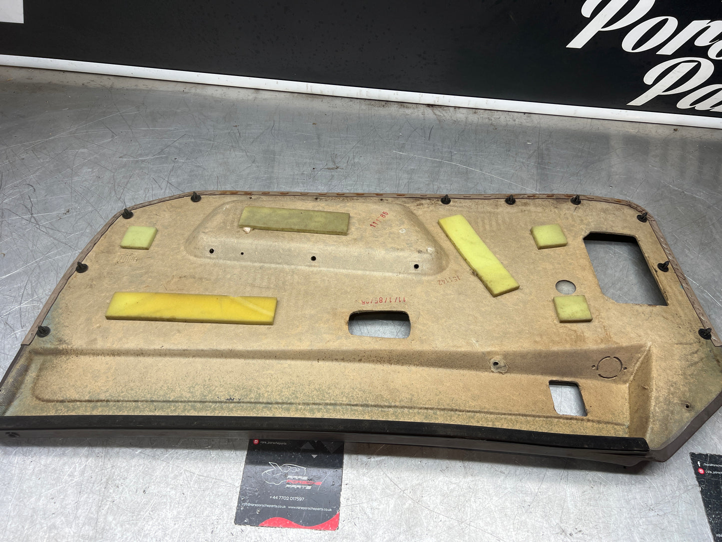 Porsche 924/944 early Porsche brown / cream door card used condition left side, Rhd, 478867011