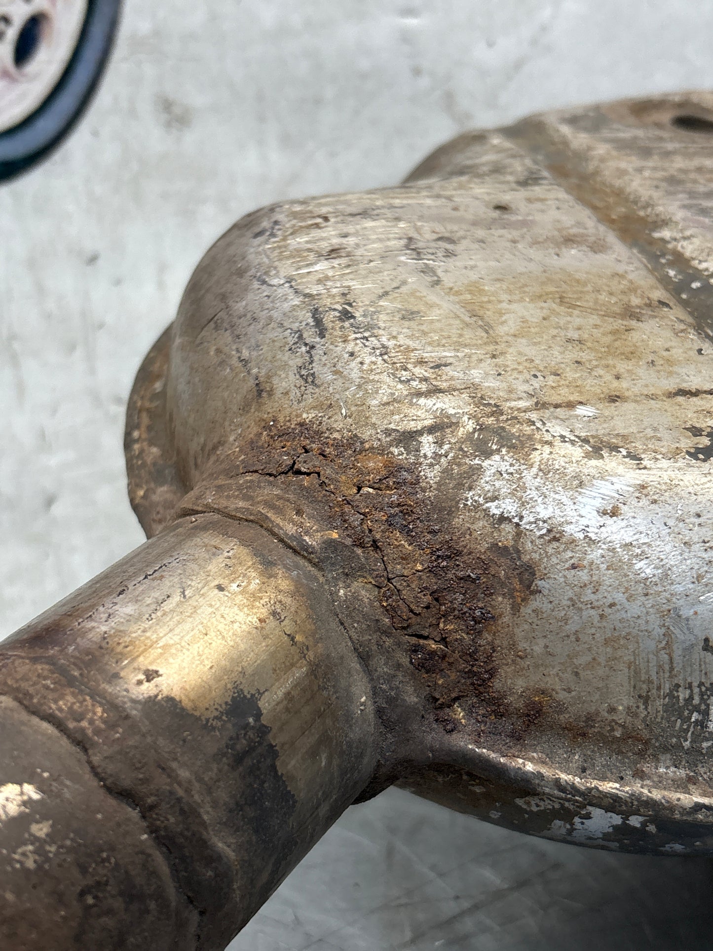 Porsche 928 Left side silencer, used 92811109301