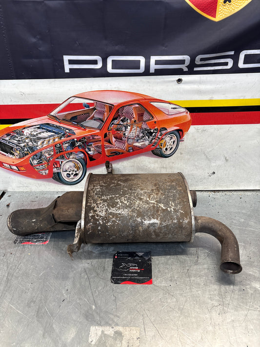 Porsche 928 rear exhaust box, used 92811109701
