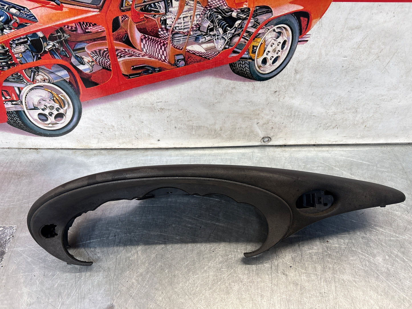 Porsche 911 996 dasboard cluster trim, used, black 99655205902