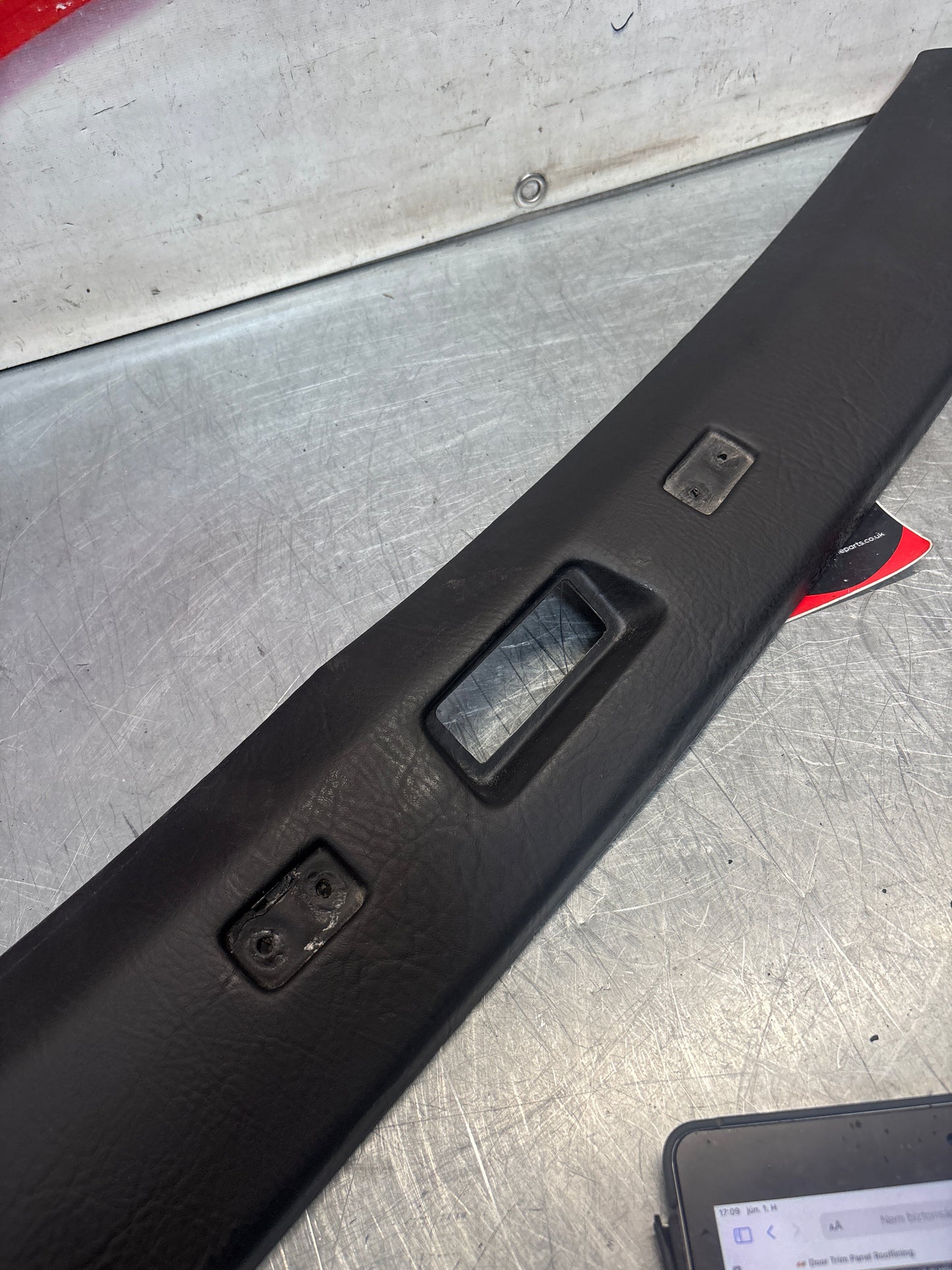 Porsche 924 944 -85.5 rivestimento tetto anteriore/aletta parasole, nero 477867511, usato