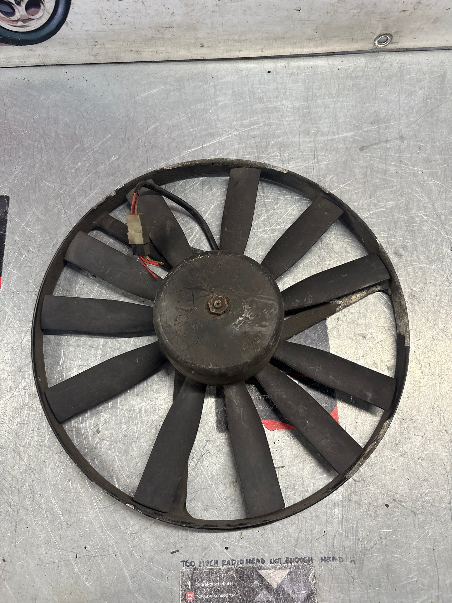 Porsche 928, 80- Air conditioner condenser  cooling  fan, genuine 92862410301 used
