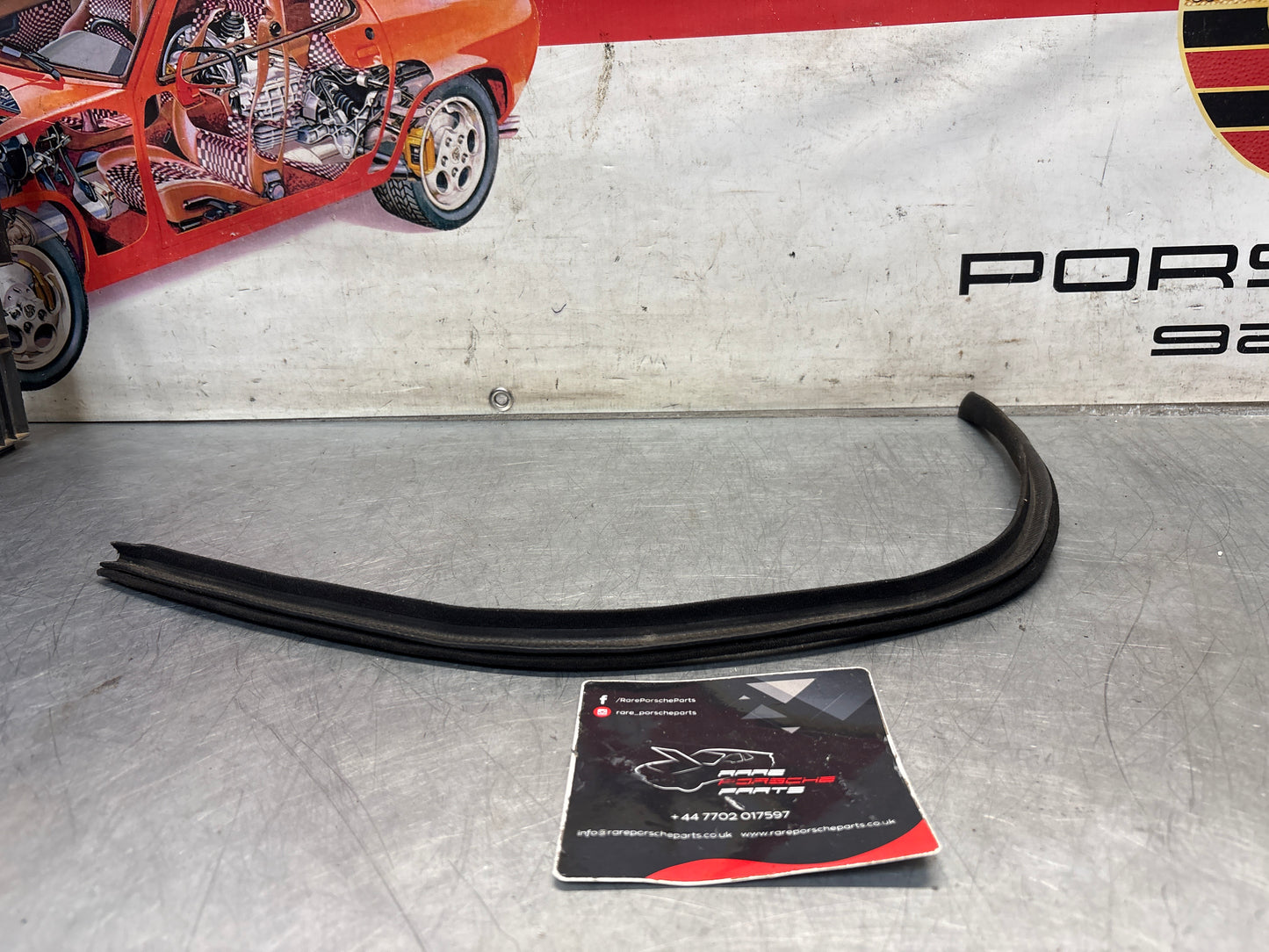 Porsche 928 Right side B pillar frame seal, used 92855558002