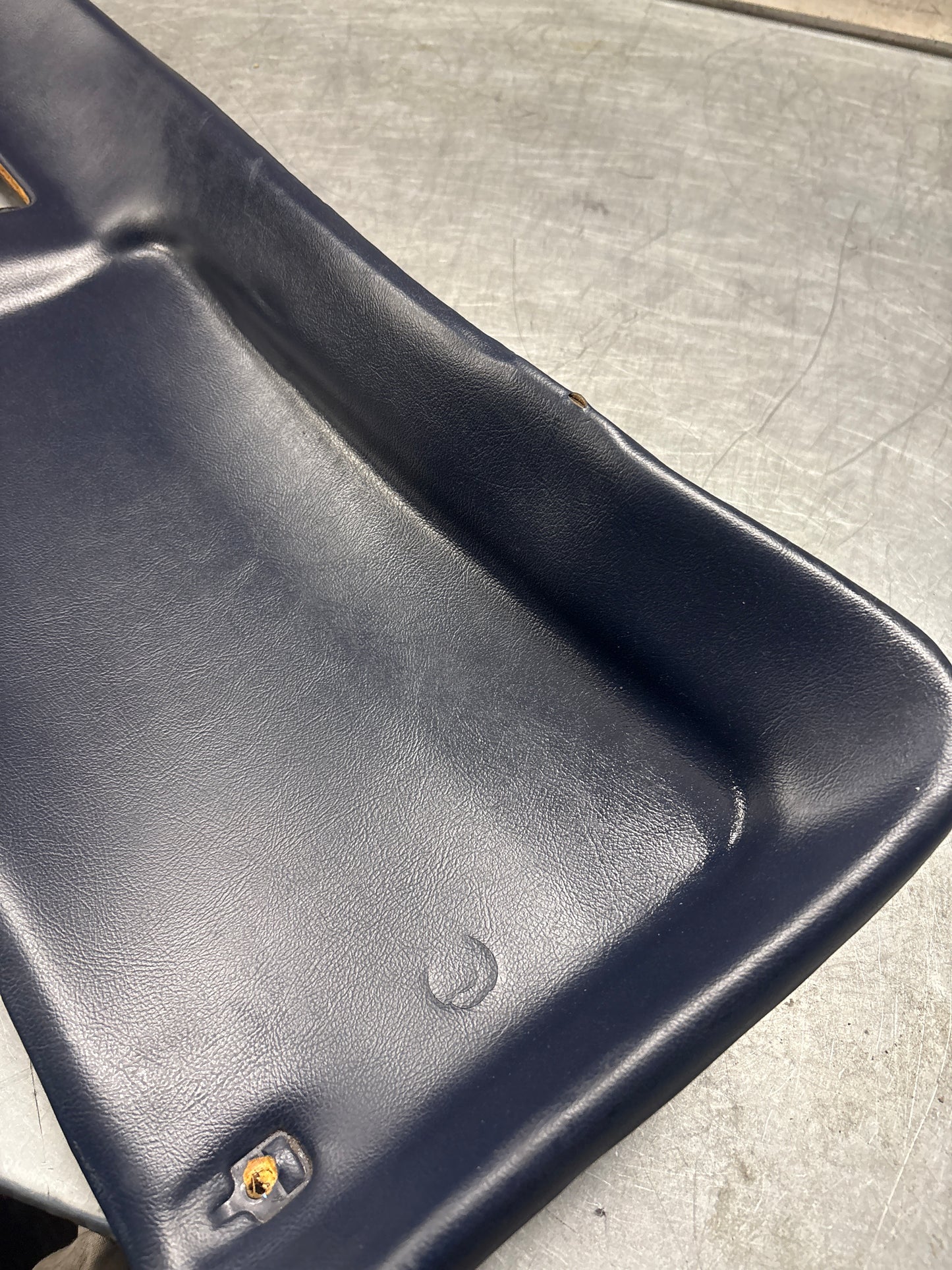 Porsche 928 sunroof mechanism cover trim, used, blue 92855552702