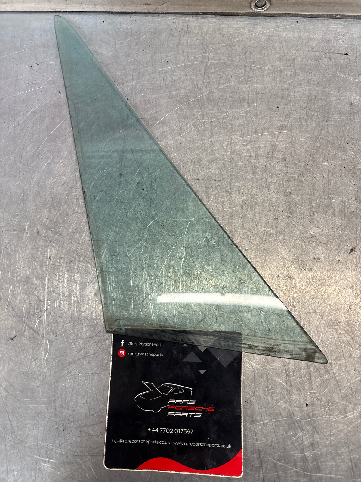 Porsche 914 heat protection side window glass, used, left side 91454202510