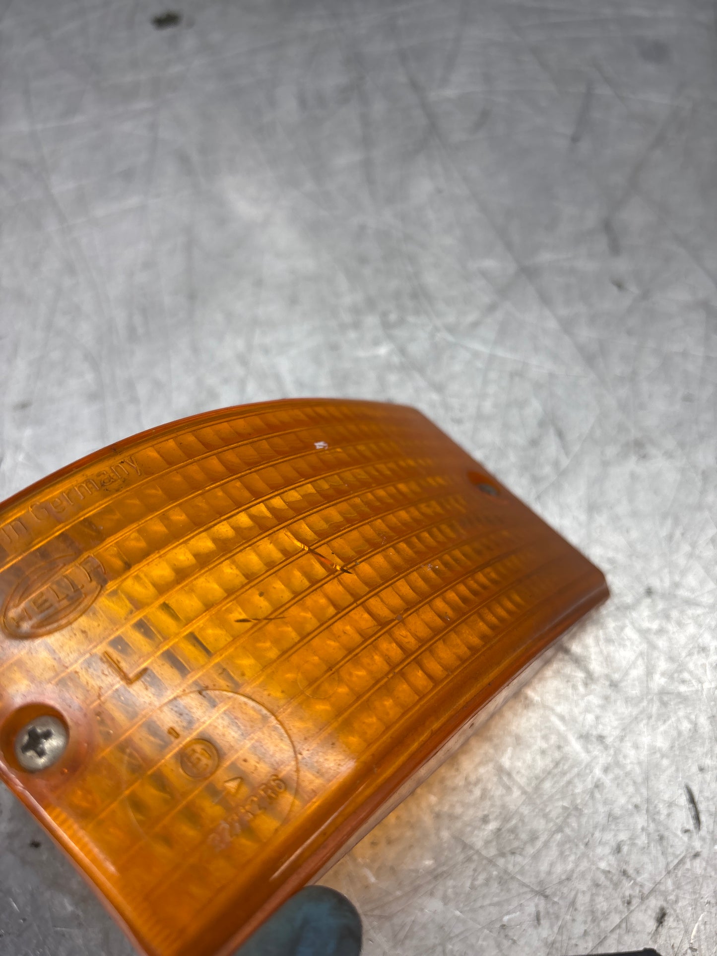 Porsche 924 944 front indicator lens left N/S 477953161 used cracked