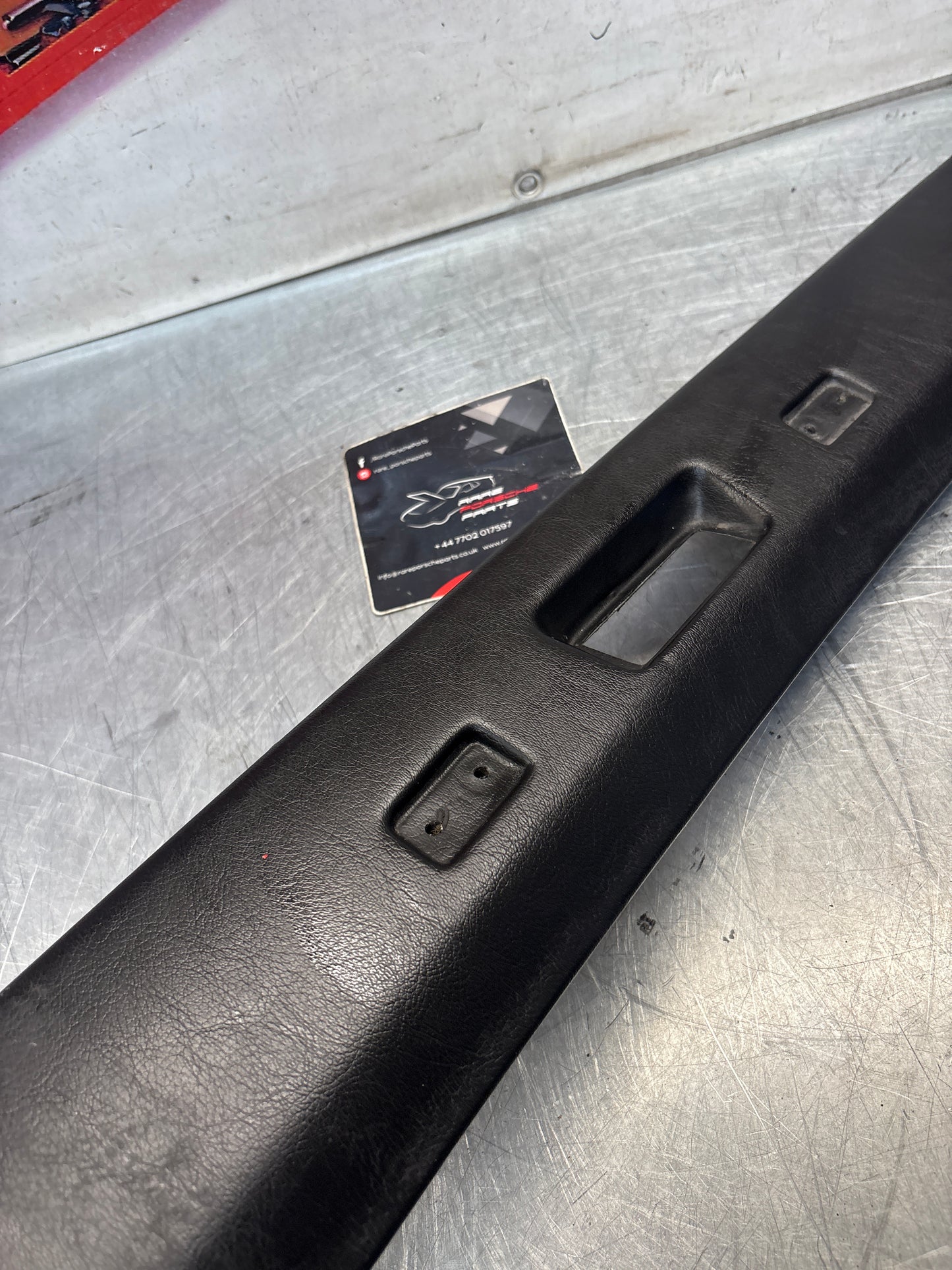 Porsche 944 / 968 front windshield panel trim, used, black 94455503700