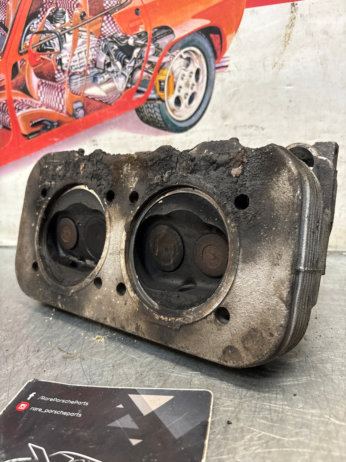 Porsche 914, cylinder head, right side, used 021101371Q