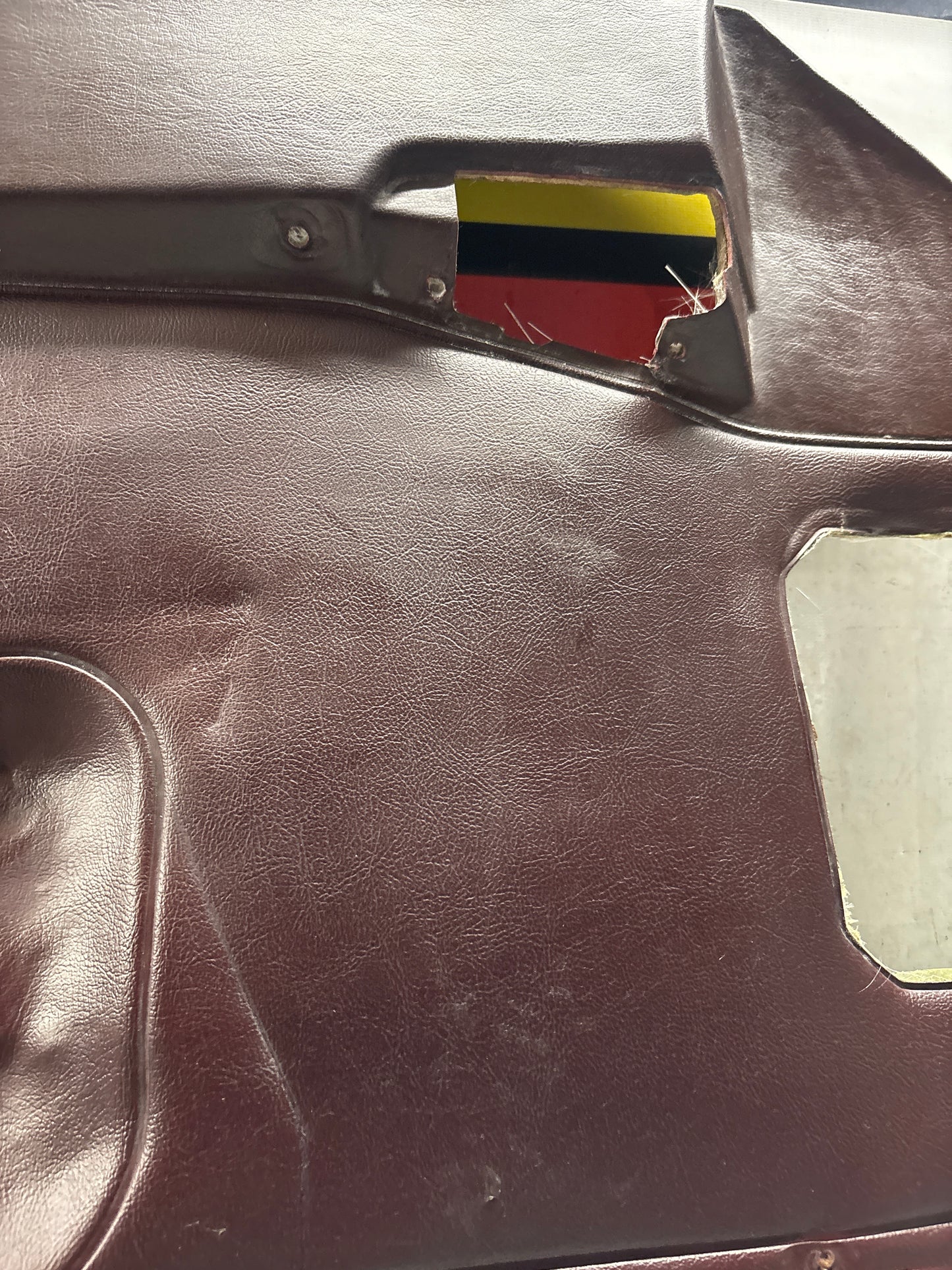 Porsche 944 left burgundy  door card for late cars from 85.5 944555017