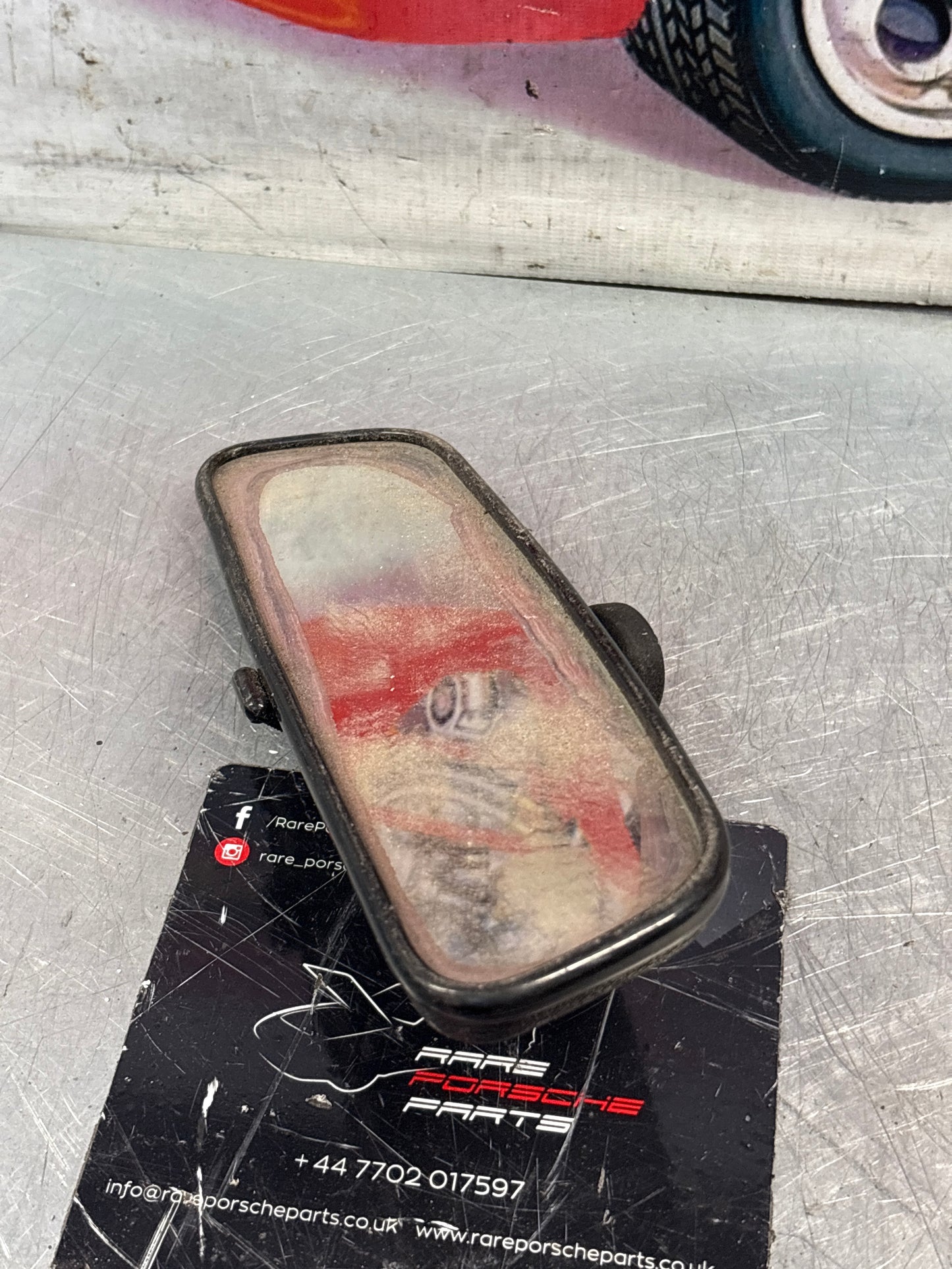 Porsche 924 944 rear view mirror used, for spares or repair 477857511