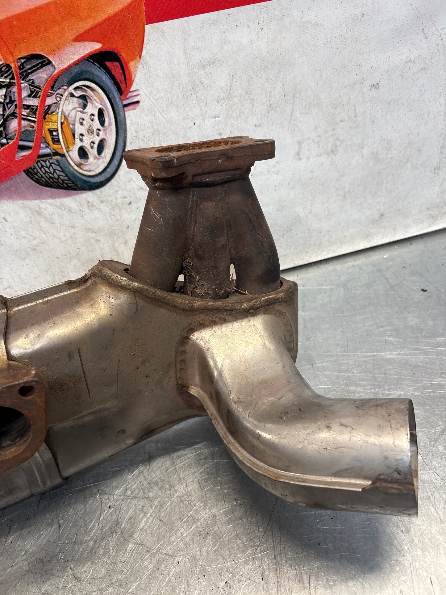 Porsche 911 964 right heat exchanger, used 96421104004