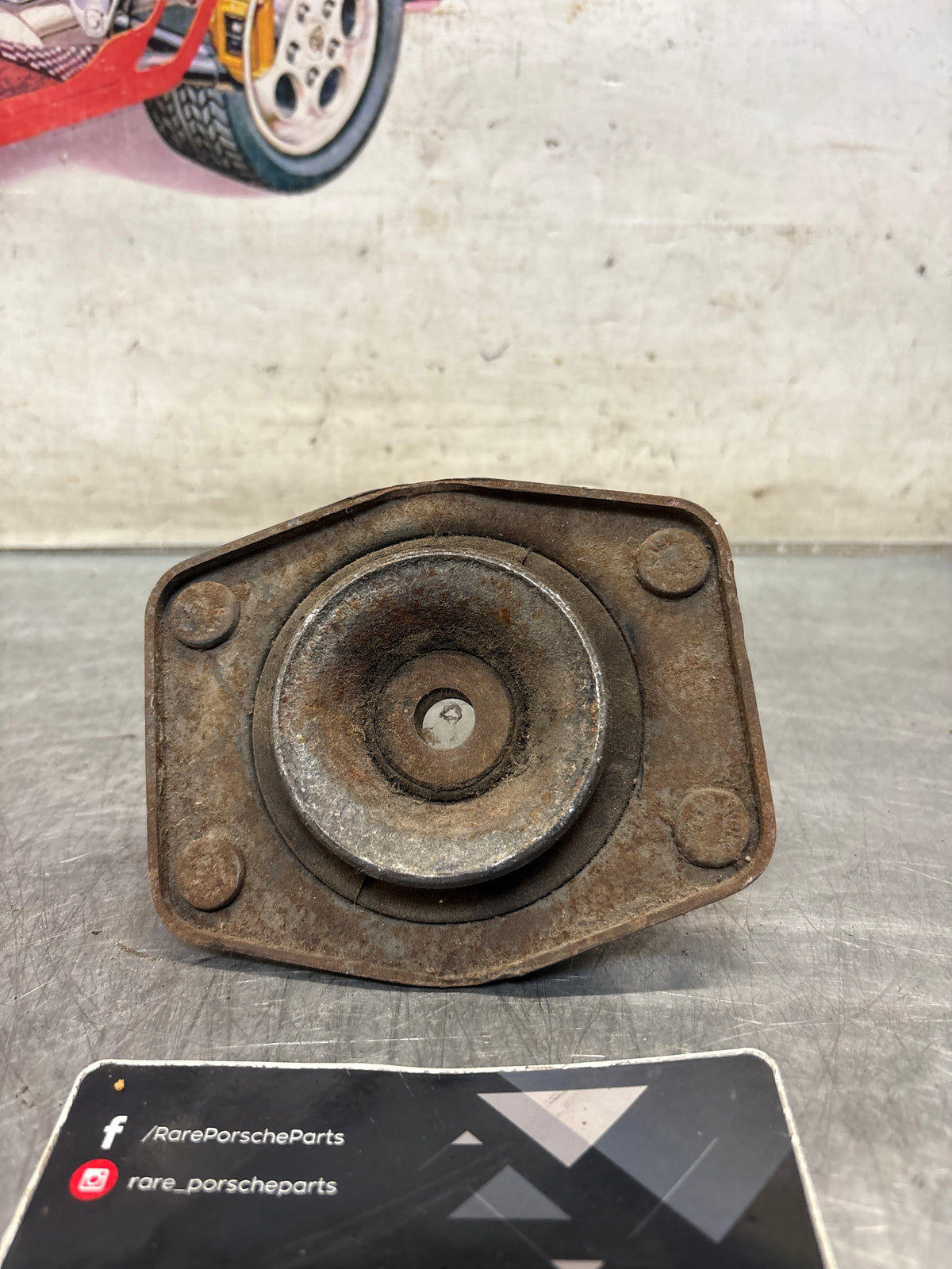 Porsche 924 / 944 front suspension bearing flange, 477412345, used