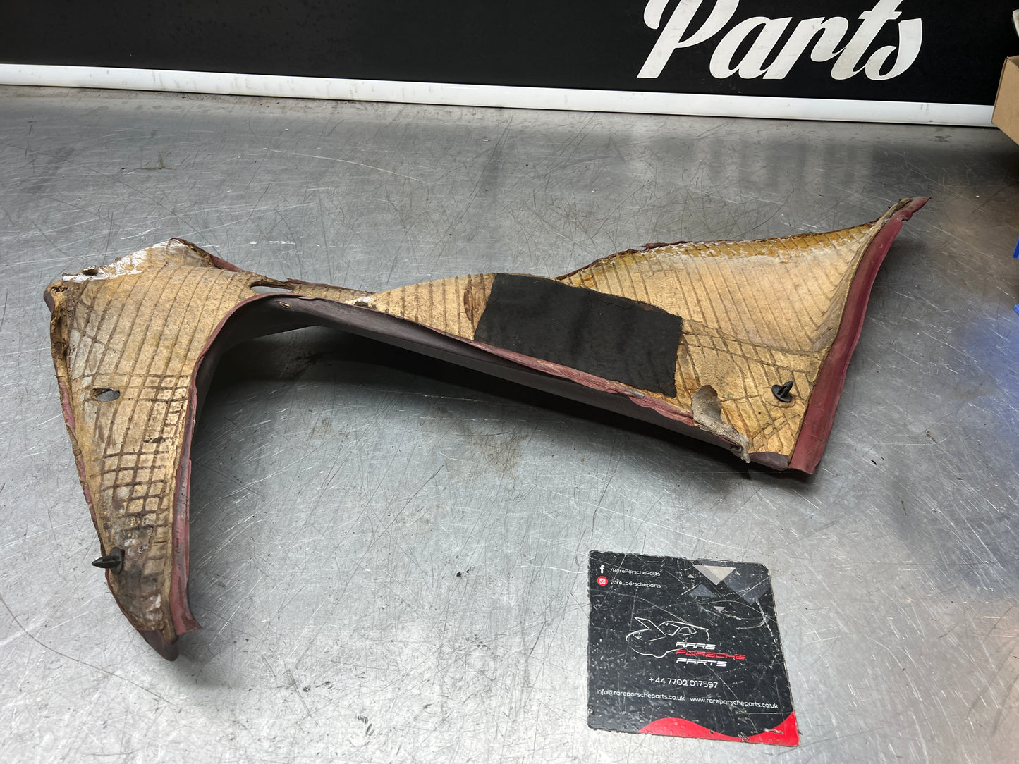 Porsche 944 burgundy rear interior C Post trims/cards. Quarter panel trim used 94455502101 94455502201