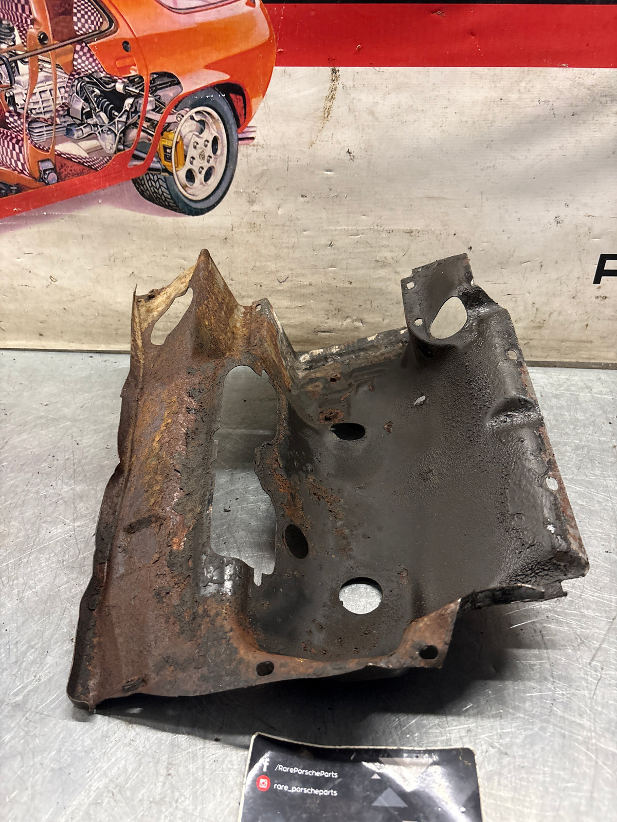 Porsche 914 cylinder cover heat shield, used 022119299A