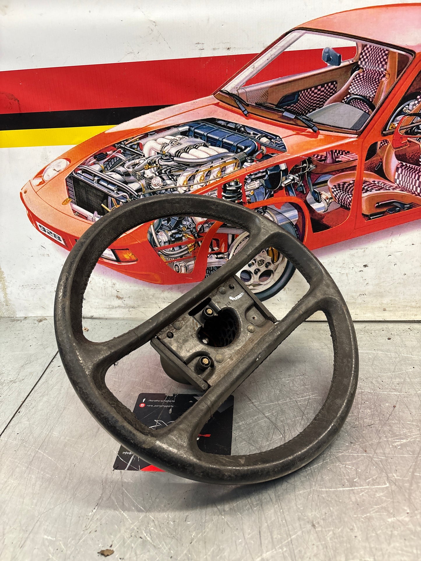 Porsche 928 steering wheel 92834708402, used