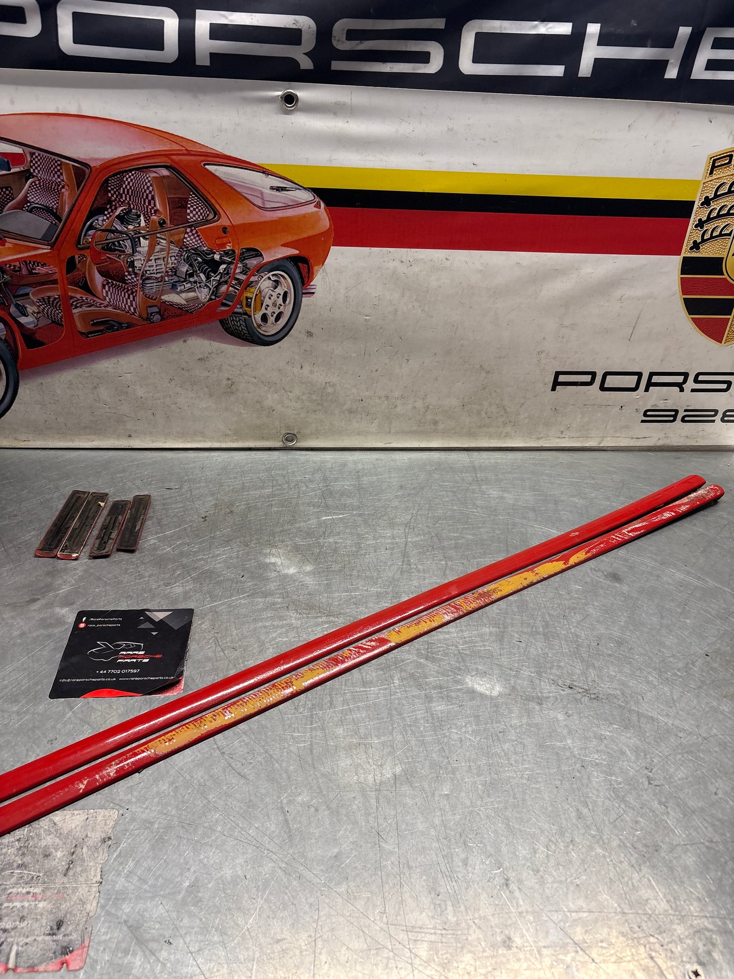 Porsche 944 set of door bump moulding trim, used 93155913700 / 93155913300 / 93155913400 / 93155914100 / 93155914200
