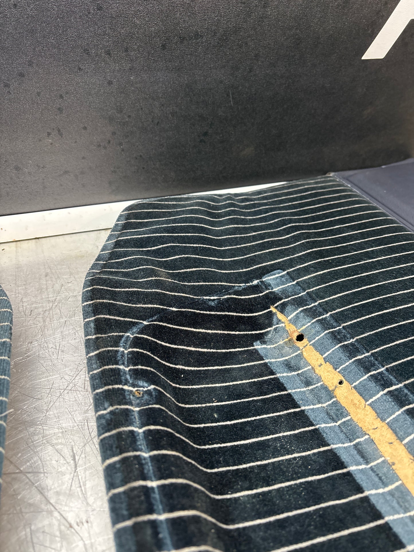 Pair Of Porsche 944 marine blue pinstripe door cards 94455501701 94455501801 used, nice condition.