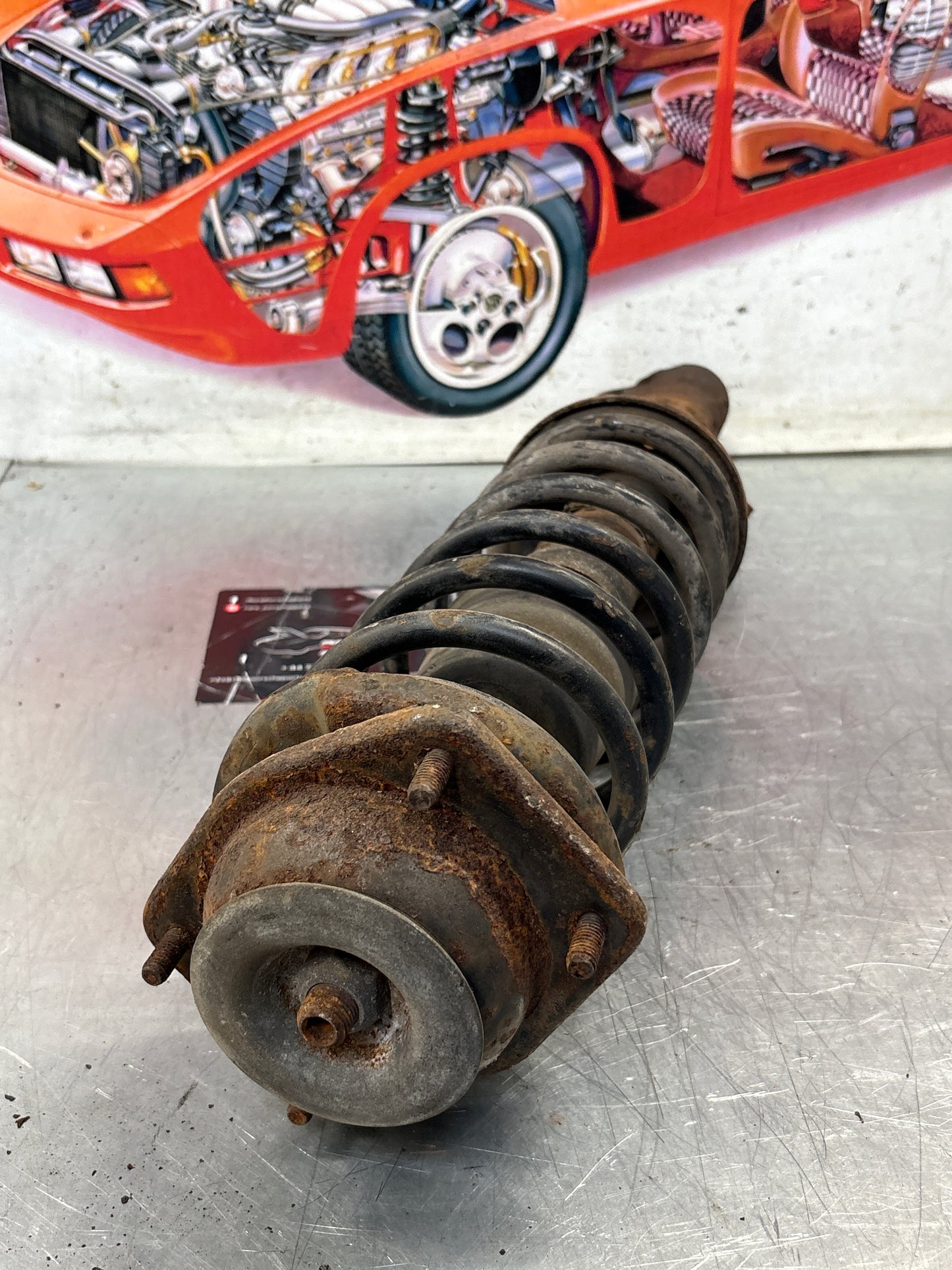 Porsche 924 Front shock absorber, used 477412031F