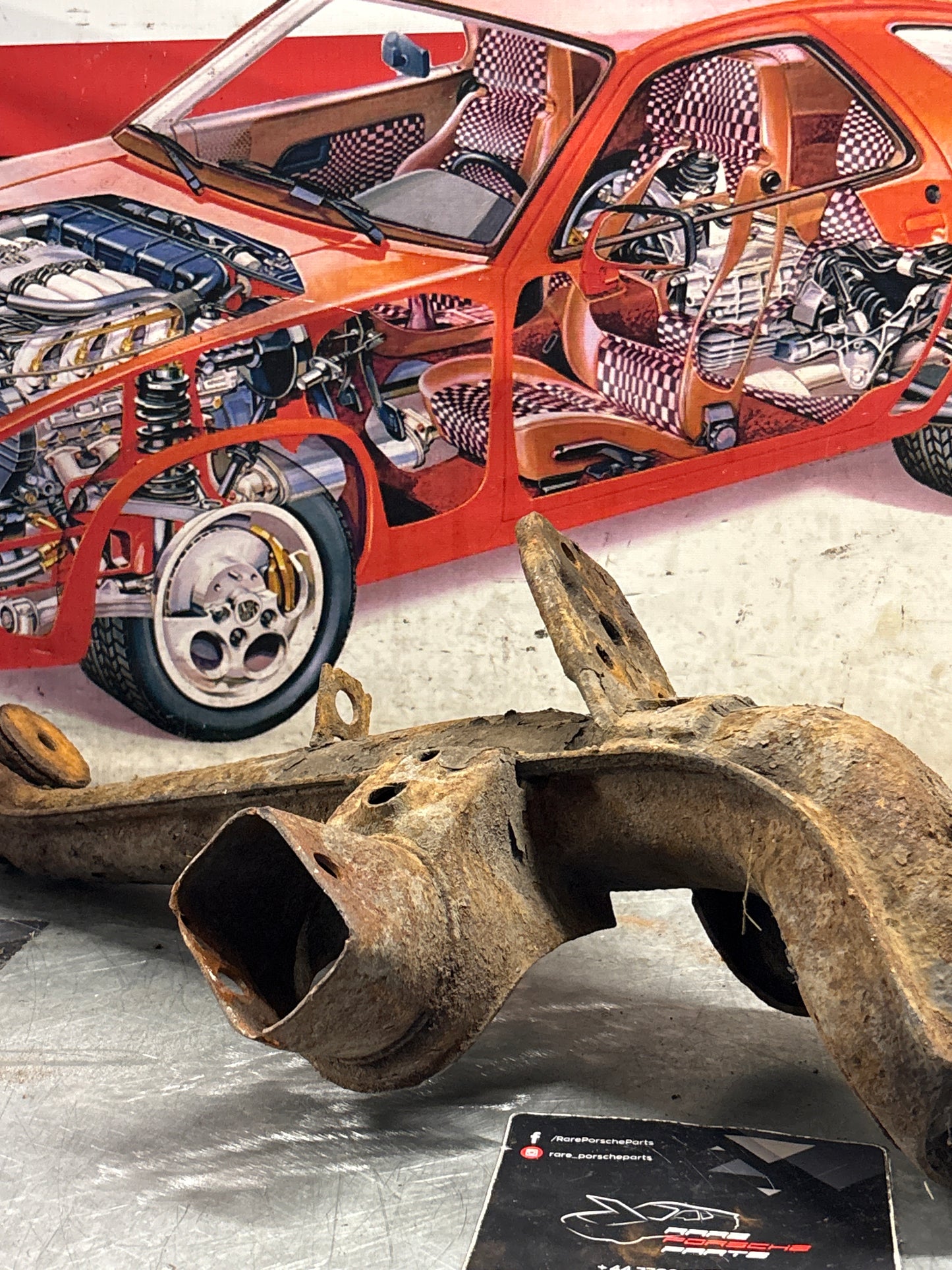 Porsche 924 944  -85.5 Rear left trailing arm, used 94433102100