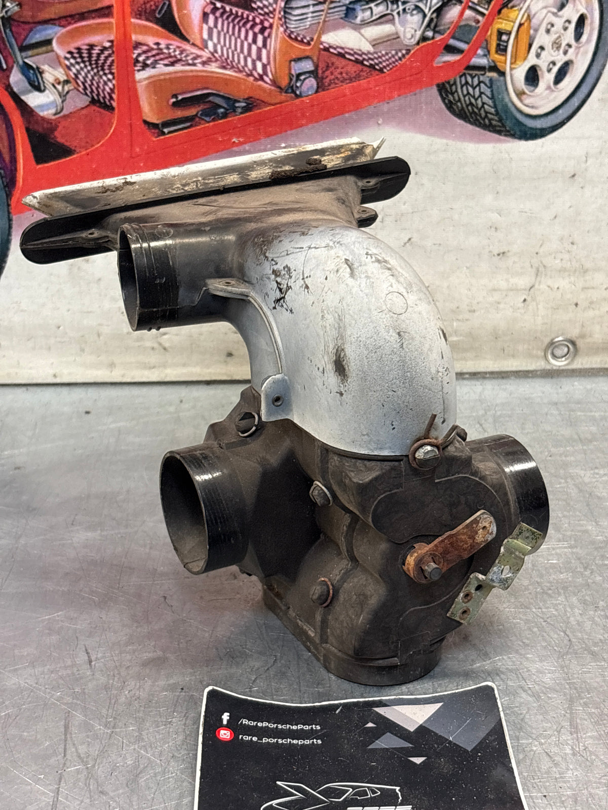 Porsche 914 front right air control box, 91457115010 / 91457204610 Used