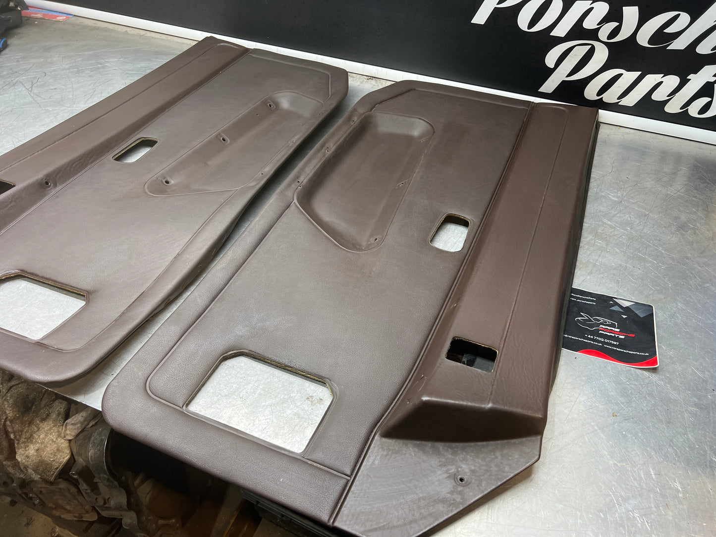 Porsche 924 944 -85.5 pair of Used RHD Porsche brown door cards, 478867011 / 478867012 used