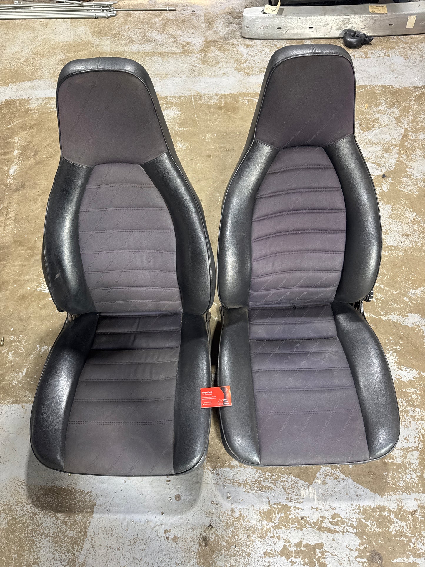 Porsche 924 / Early 944 Porsche Script seats, Pair. Used.