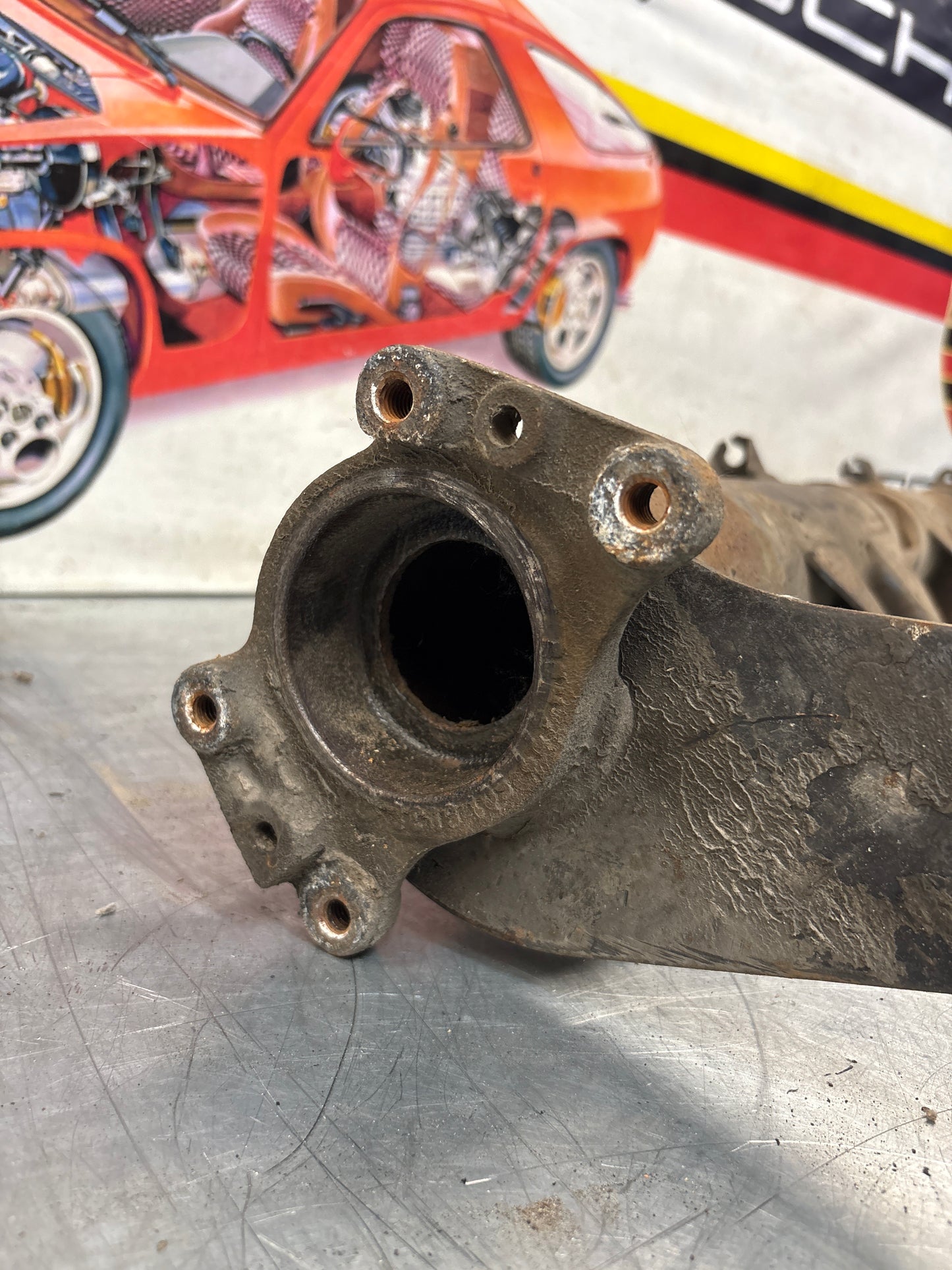 Porsche 924S/Turbo / 944 Rear axle carrier, used 94433104502