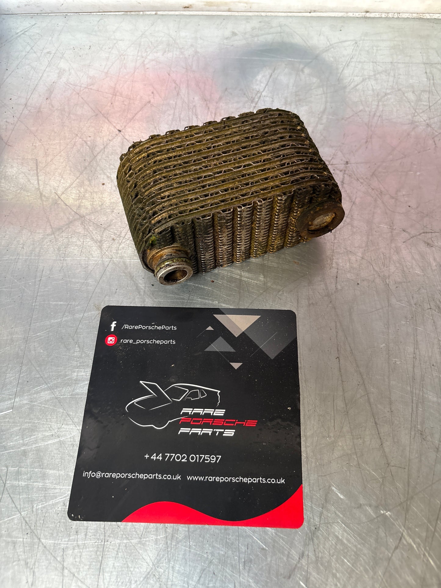 Porsche 924S 944 oil-water radiator, oil cooler, heat exchanger 94410716501 used