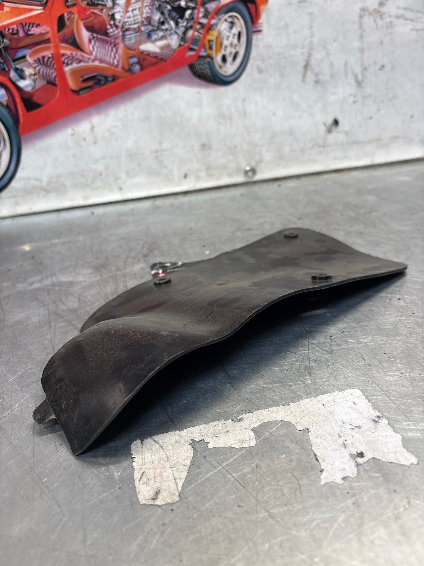 Porsche 928 driver slide interior trim panel, used 92855113702