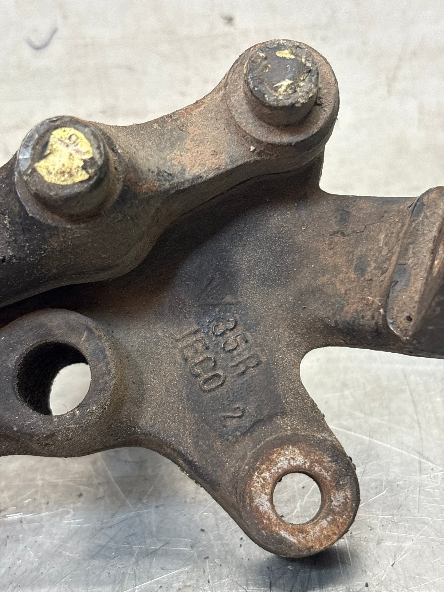 Porsche 928 right steering spindle knuckle, used 92834105813