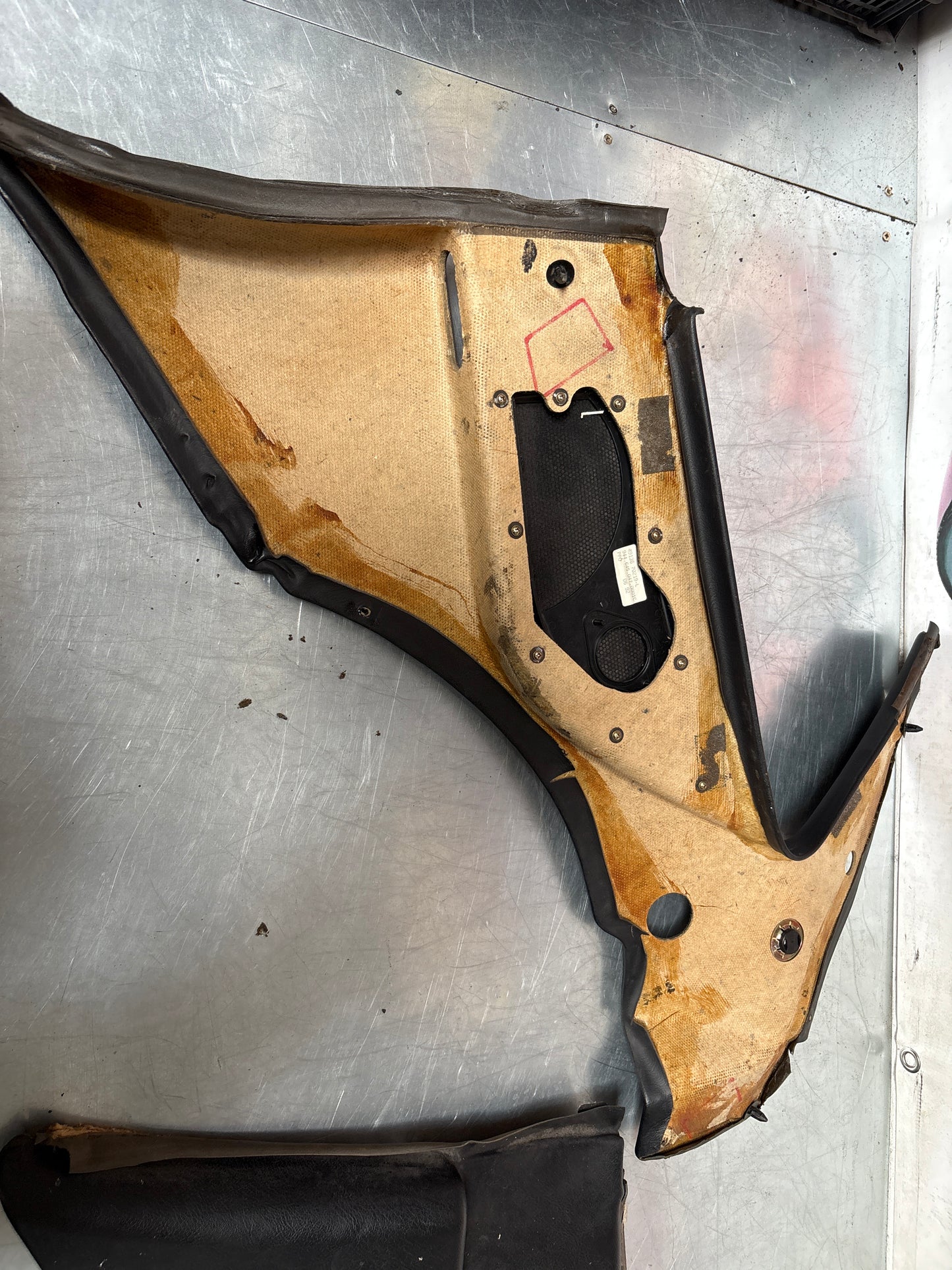 Porsche 944 Turbo S2 Black rear interior C Post trims/cards with M490 sound package, used 94455502113 / 94455502213