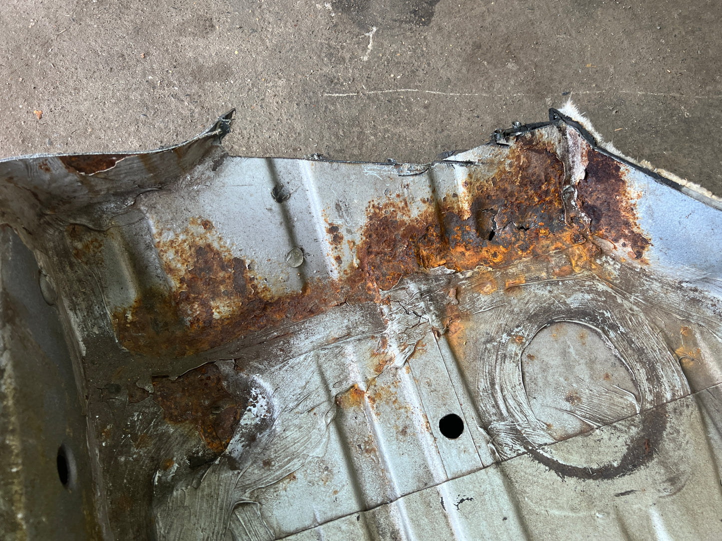 Porsche 924 Turbo RHD left floor pan section with sill 94450150100