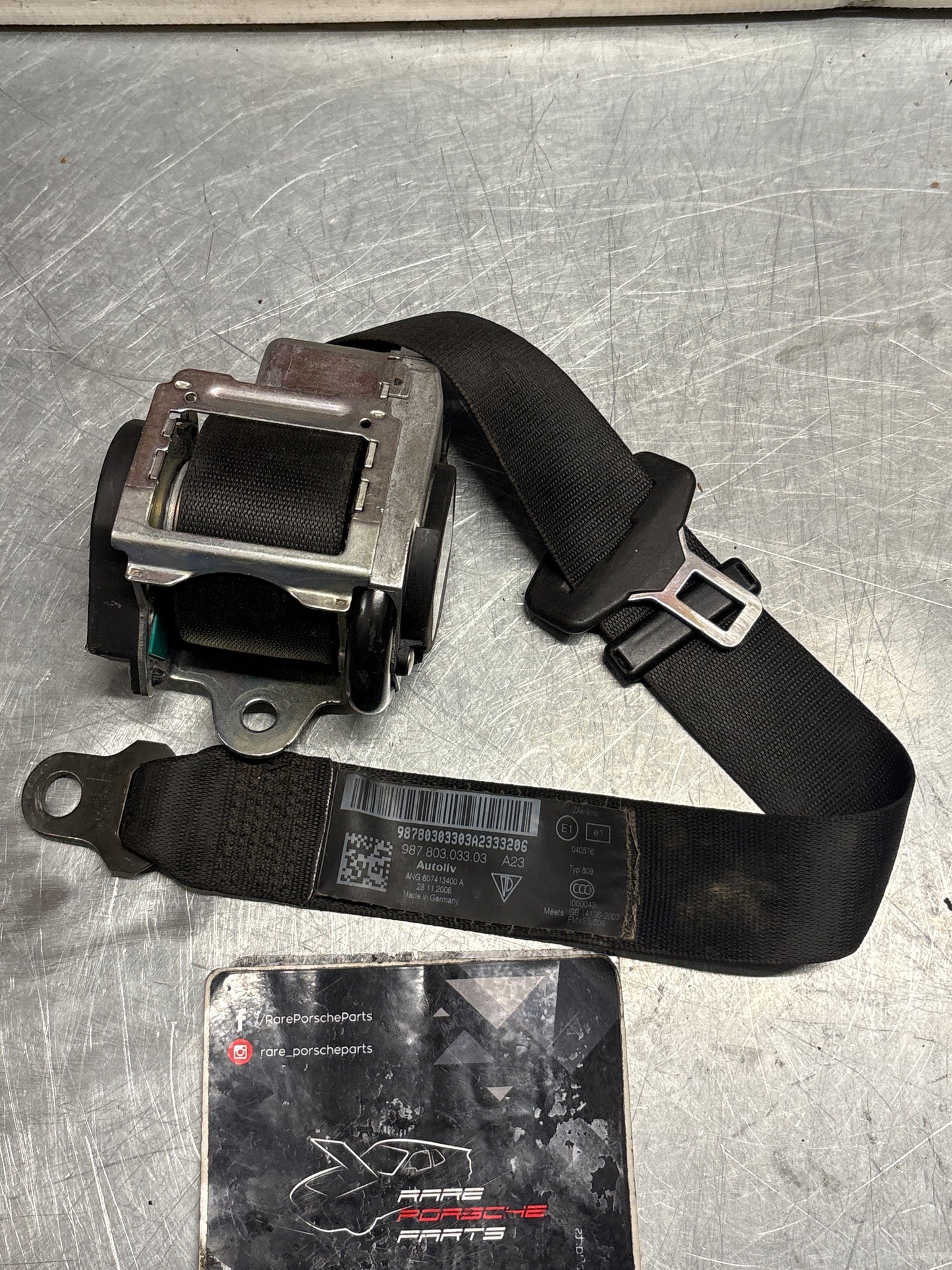 Porsche Boxster 987 Front left seatbelt, used 98780303303