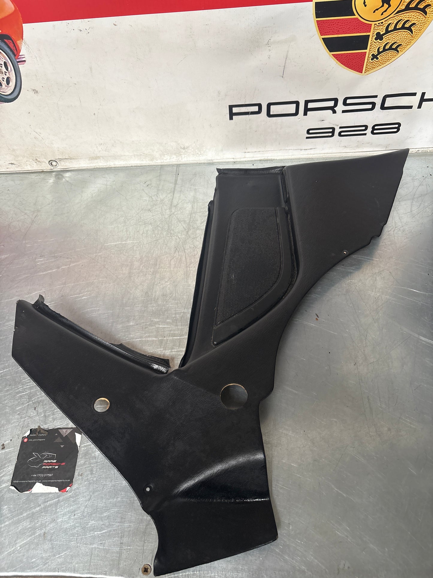 Porsche 944 Turbo S2 Black rear interior C Post trims/cards with M490 sound package, used 94455502113 / 94455502213