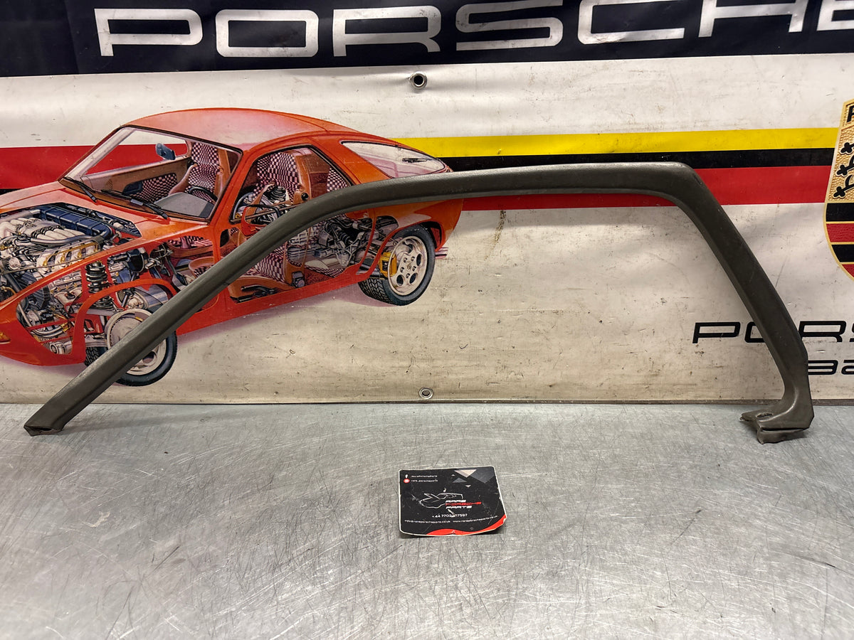 Porsche 928 right, off side door upper frame surround trim, grey 92855502602, used