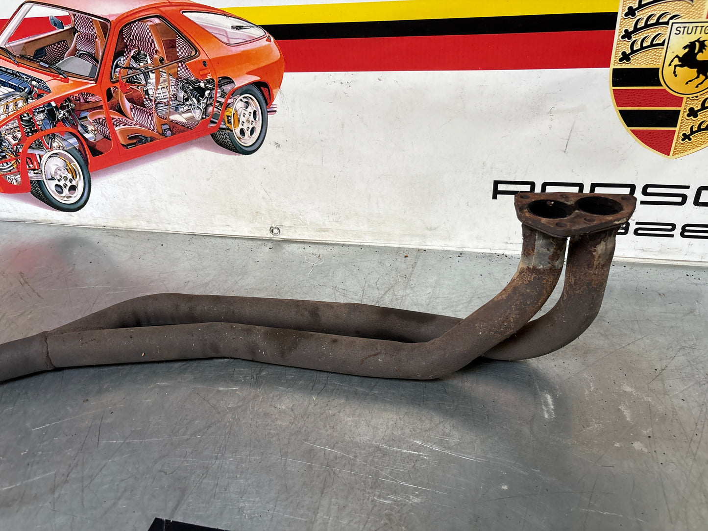 Porsche 924 exhaust pipe, used LHD only! 477253101H