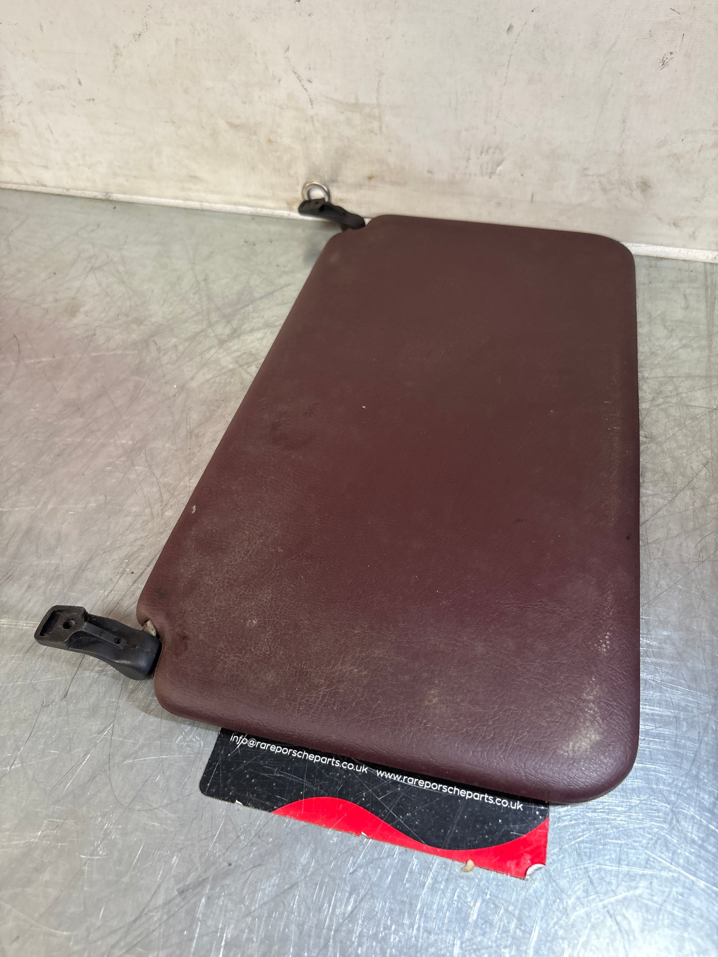 Porsche 928 L+R rear sunvisor, burgundy, used 92873103504